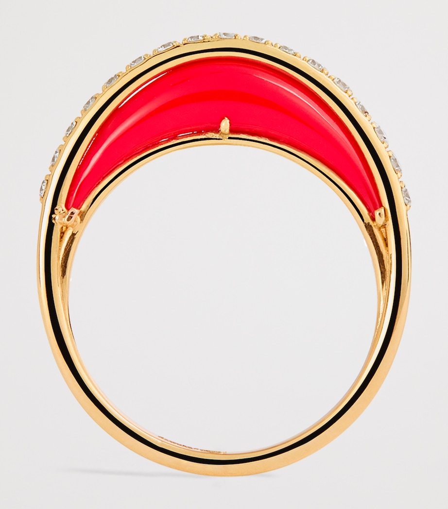 Yellow Gold and Diamond Bloop Moon Lot N*91 Ring (Size 53) YELLOW GOLD Image 3