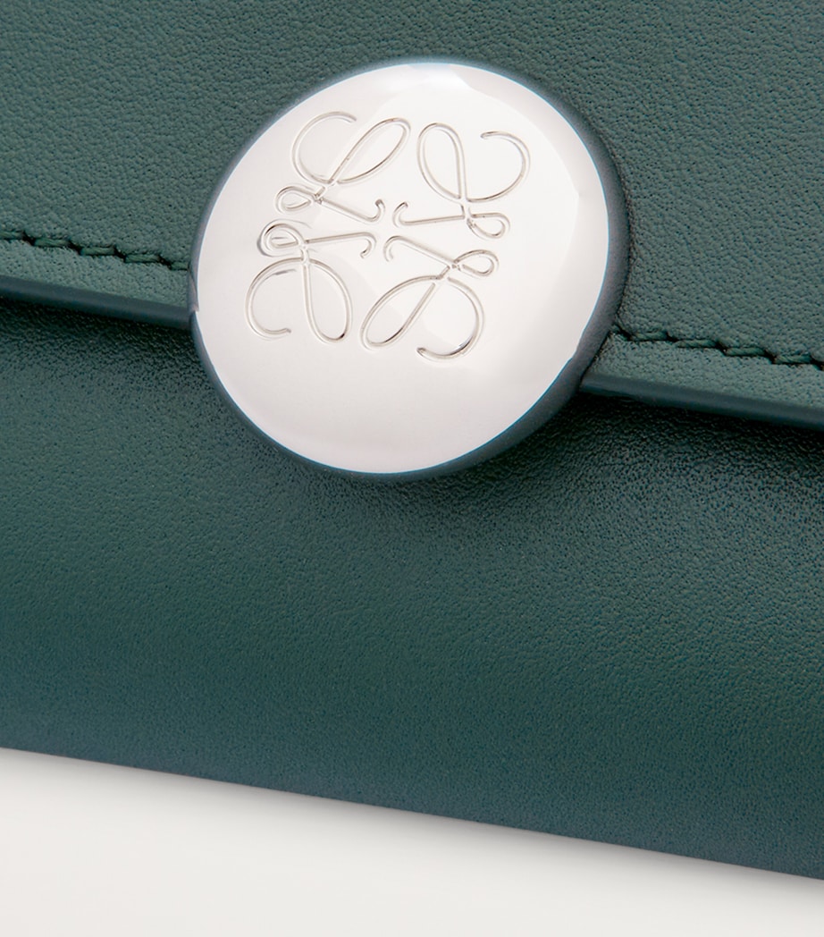 Small Leather Pebble Wallet DEEP FOREST Image 5