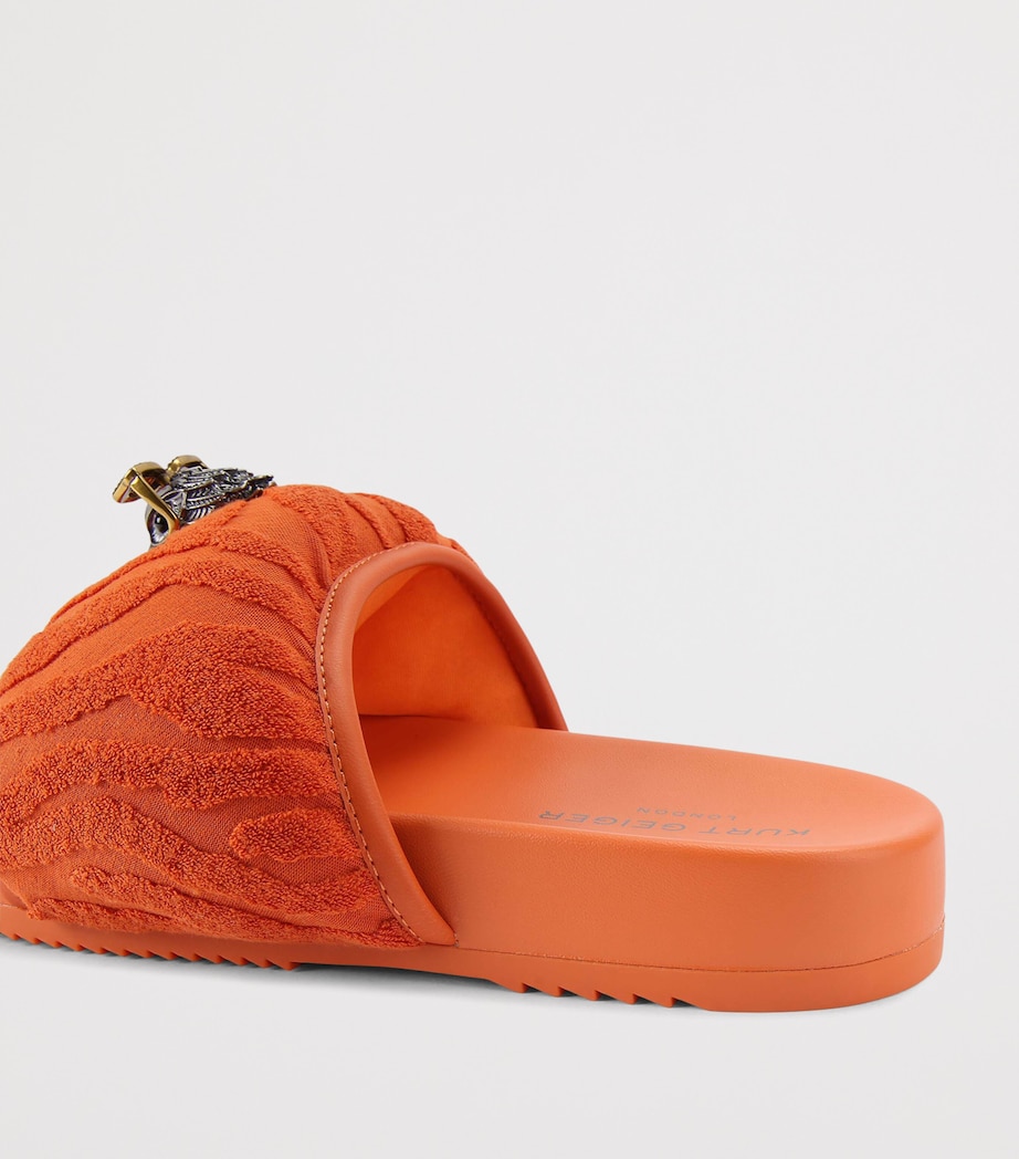 Kurt Geiger London Terry Eagle Puff Slides Orange Image 3
