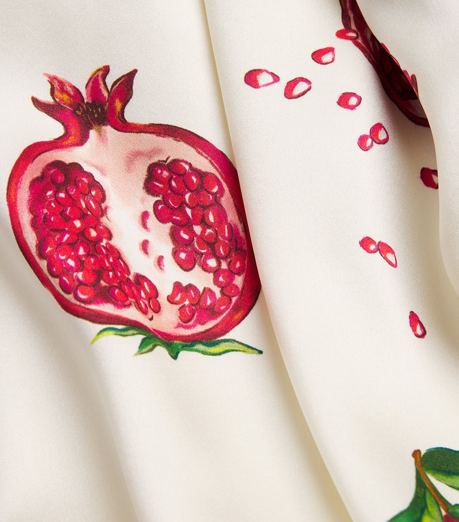 Olivia von Halle Womens Silk Pomegranate Queenie Robe Allegra Image 6