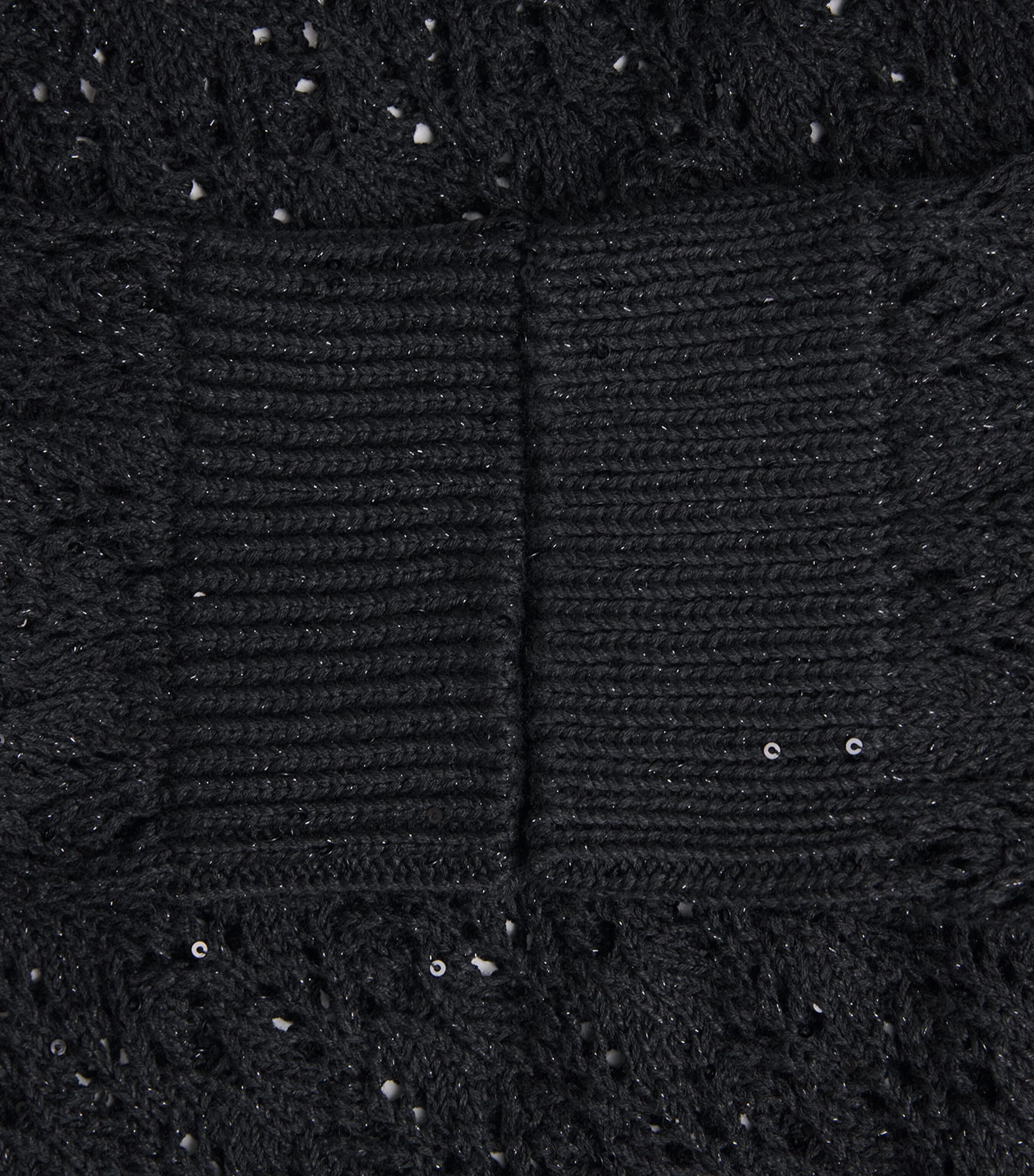 Eleventy Womens Cotton-Blend Open-Work Sweater Nero Image 6