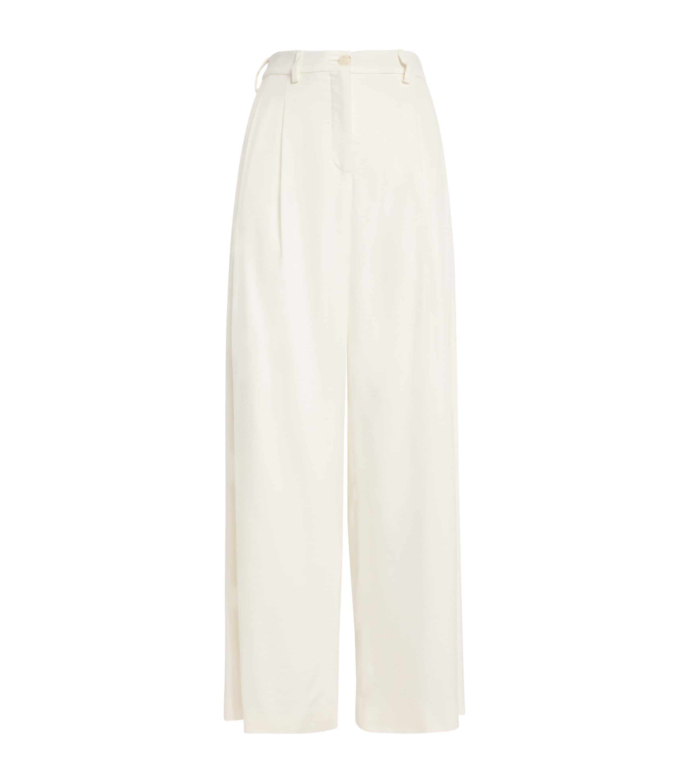 Colombo Wide-leg Trousers In Ivory