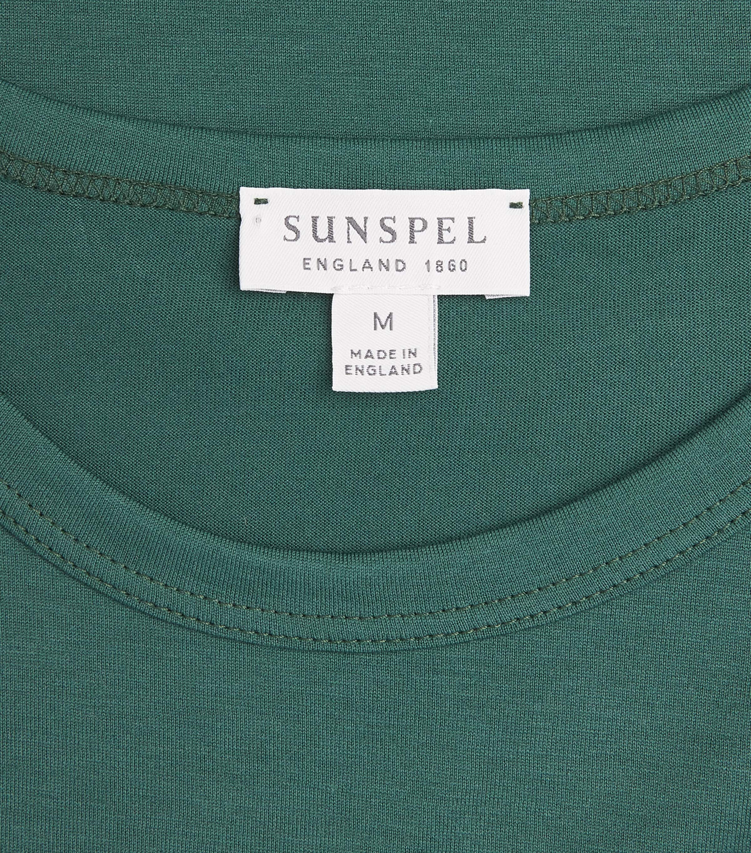 Sunspel Mens Supima Cotton Classic T-Shirt Gnjd Forest Image 6