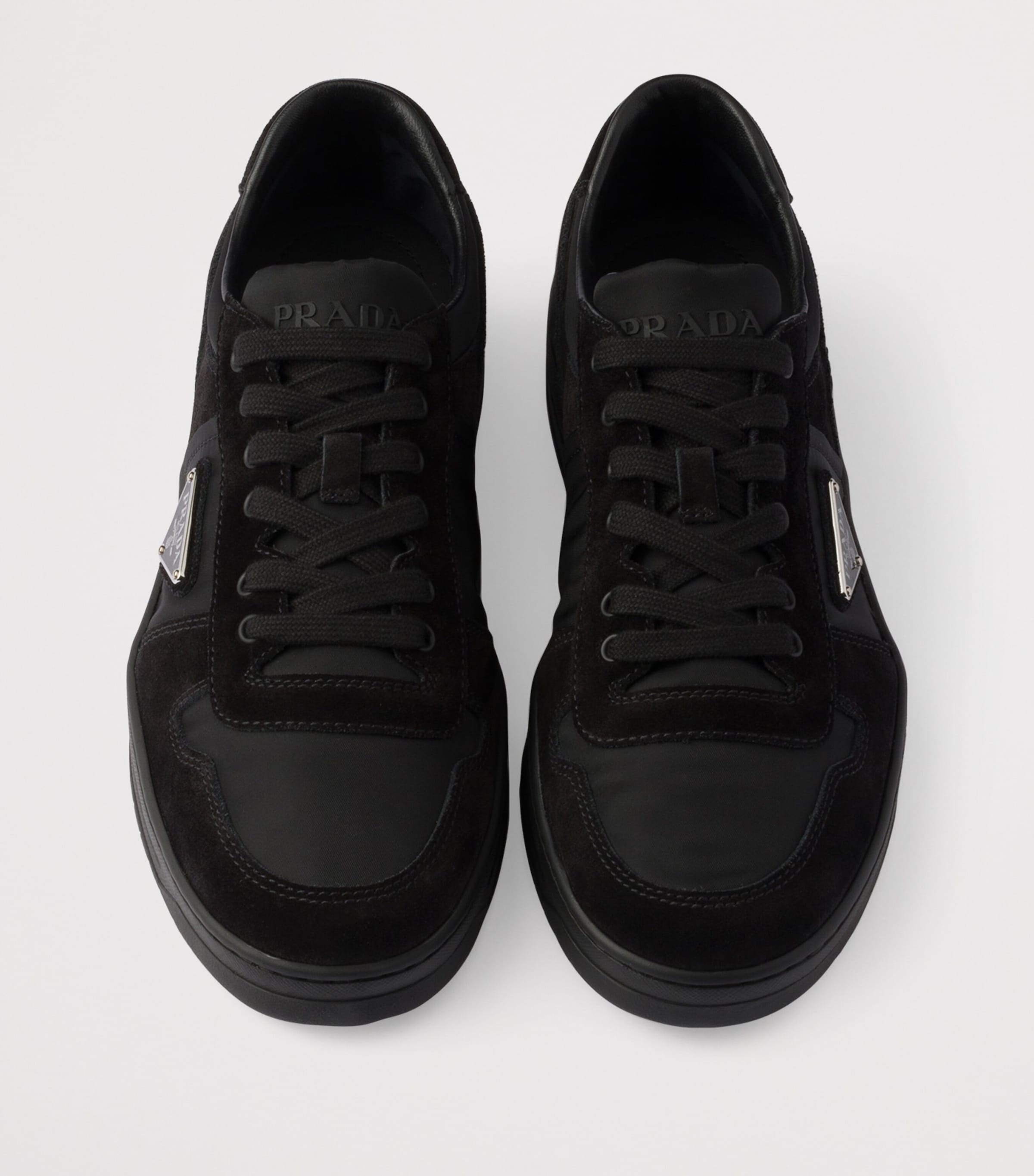 Suede and Re-Nylon Downtown Sneakers F0002 Image 4