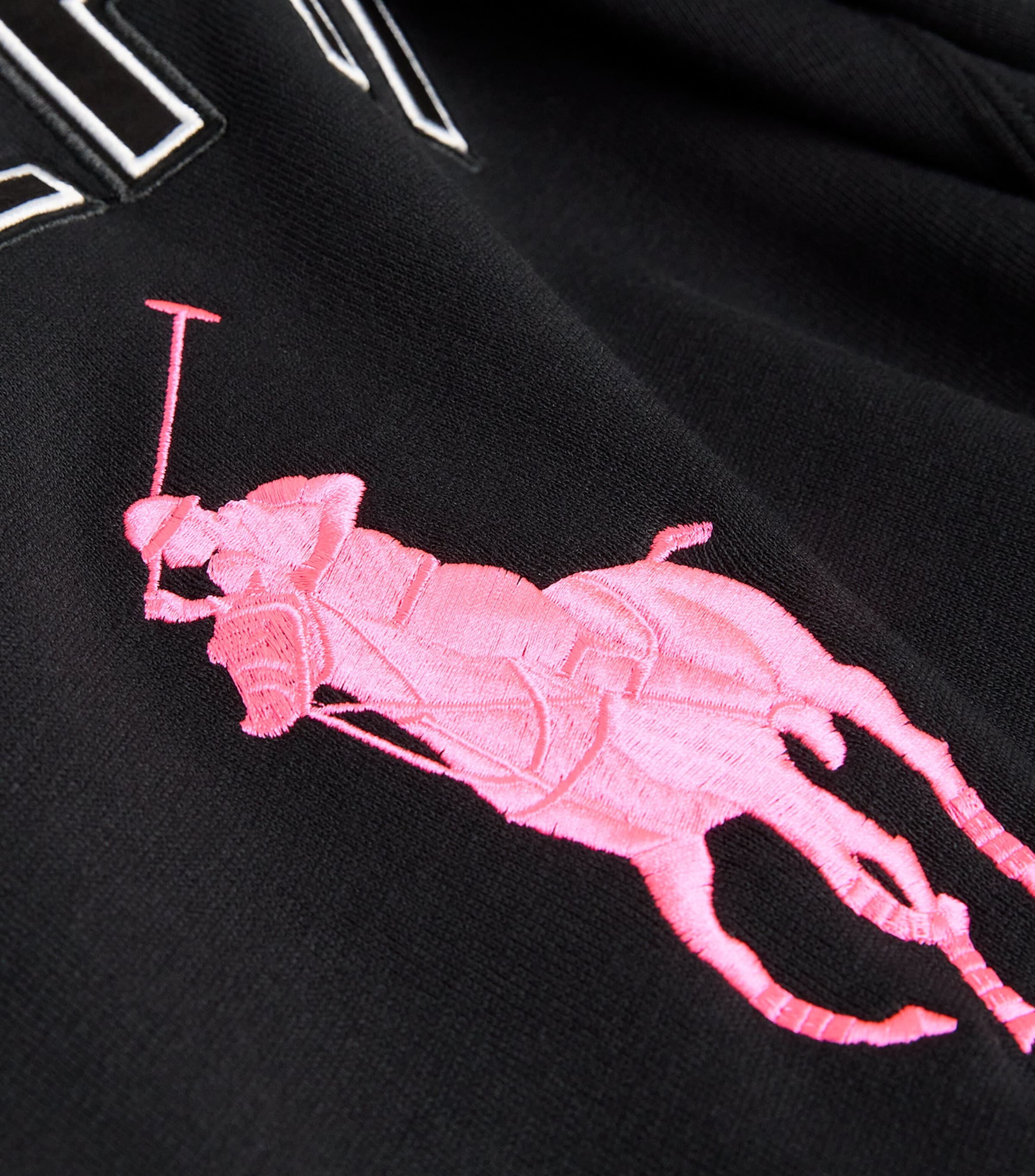 Cotton Quarter-Zip Sweatshirt POLO BLACK Image 5