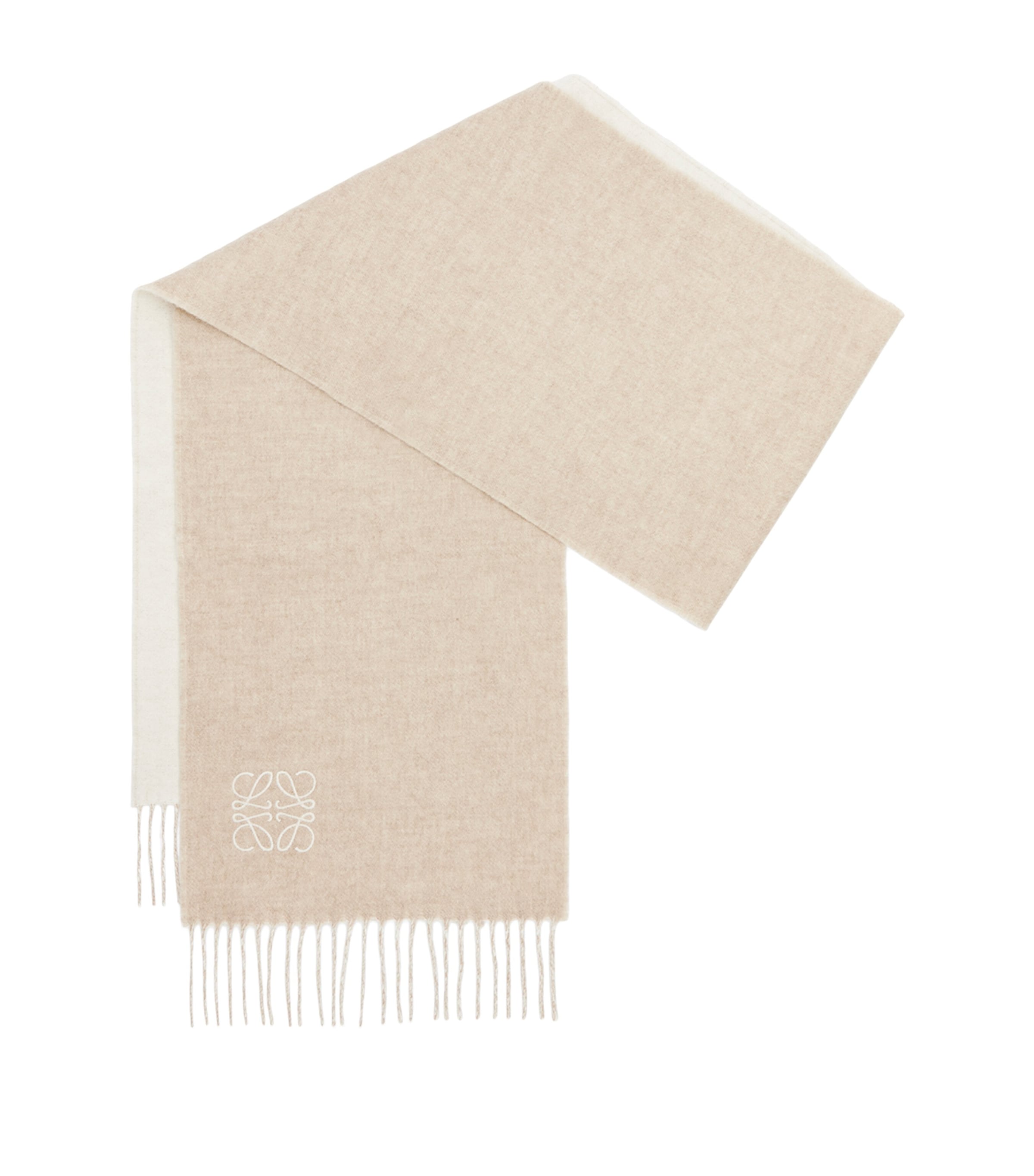 Bicolour Anagram Scarf IVORY/SAND Image 2