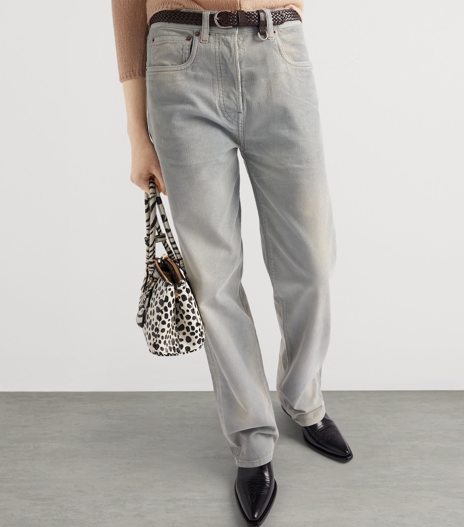 Corduroy Straight Jeans F0V3N Image 3