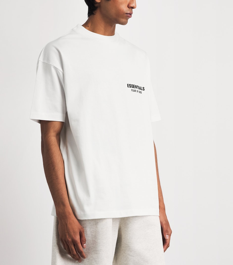 FEAR OF GOD ESSENTIALS Mens Classic Fit T-Shirt Bright White Image 4