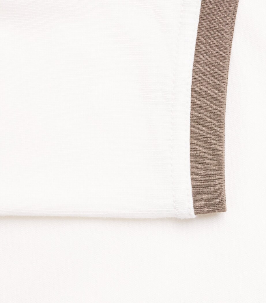 Contrast Trim V-Neck Lounge T-Shirt CALU CALICO/ UMBER Image 5