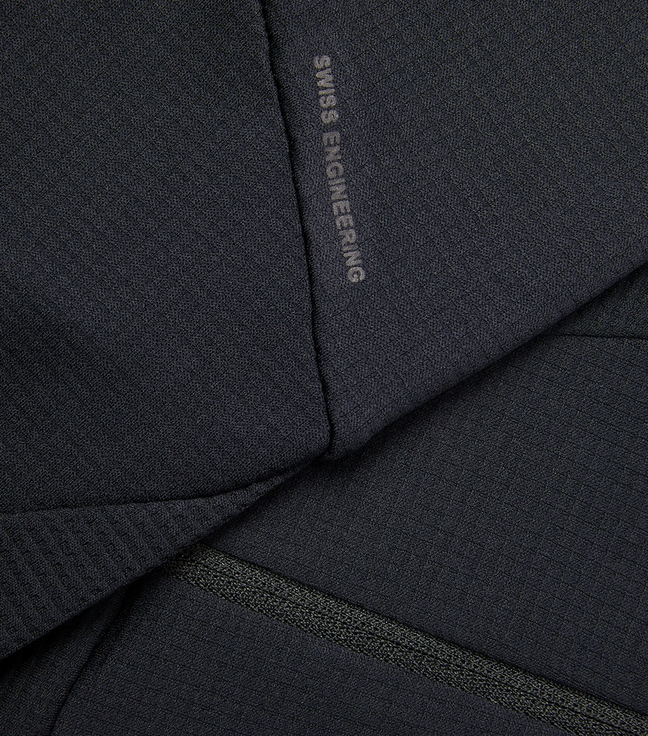 Climate Zip-Up Long-Sleeve T-Shirt BLACK Image 5