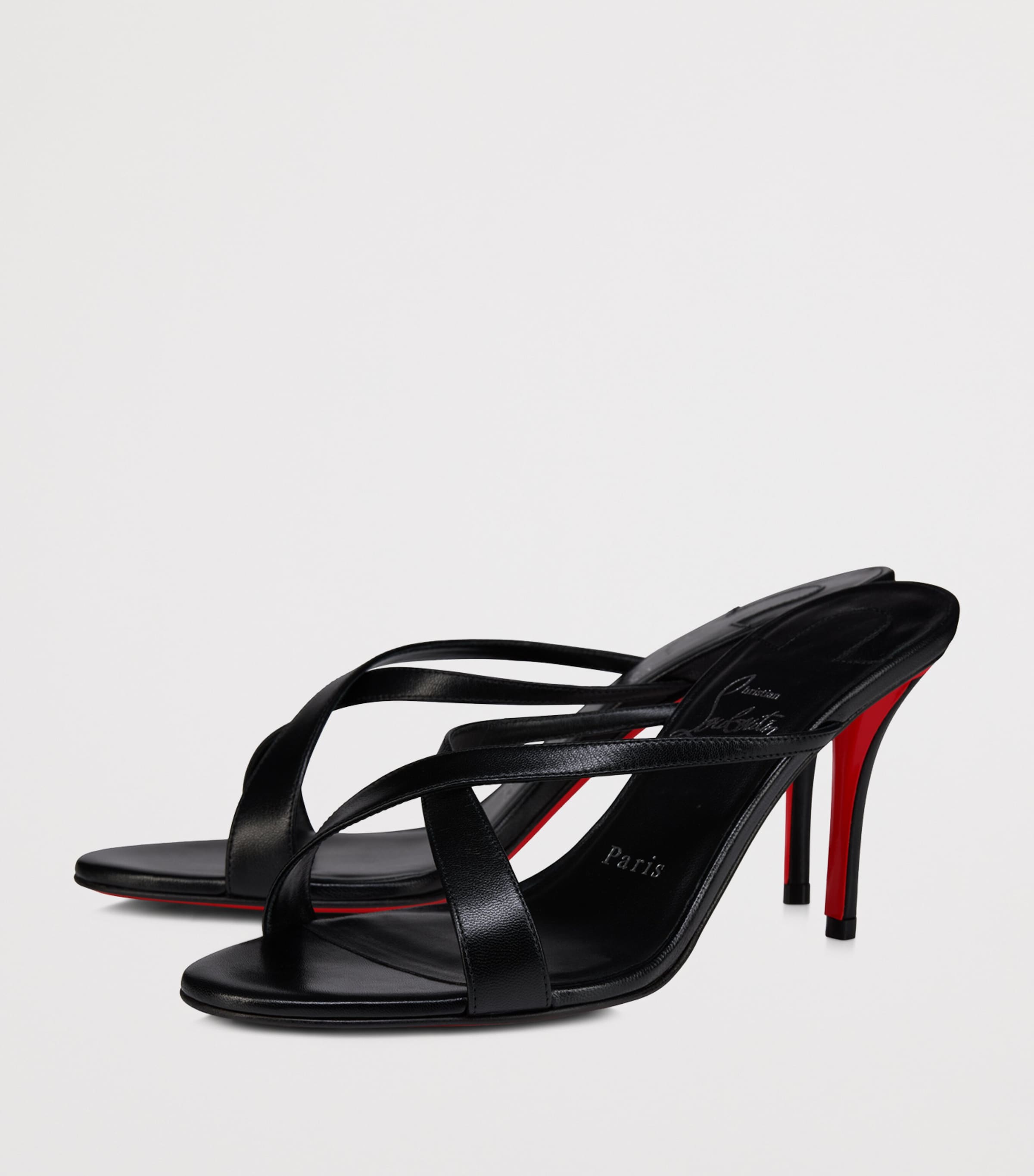 Christian Louboutin Strappy Leather Mules 80 Image 2