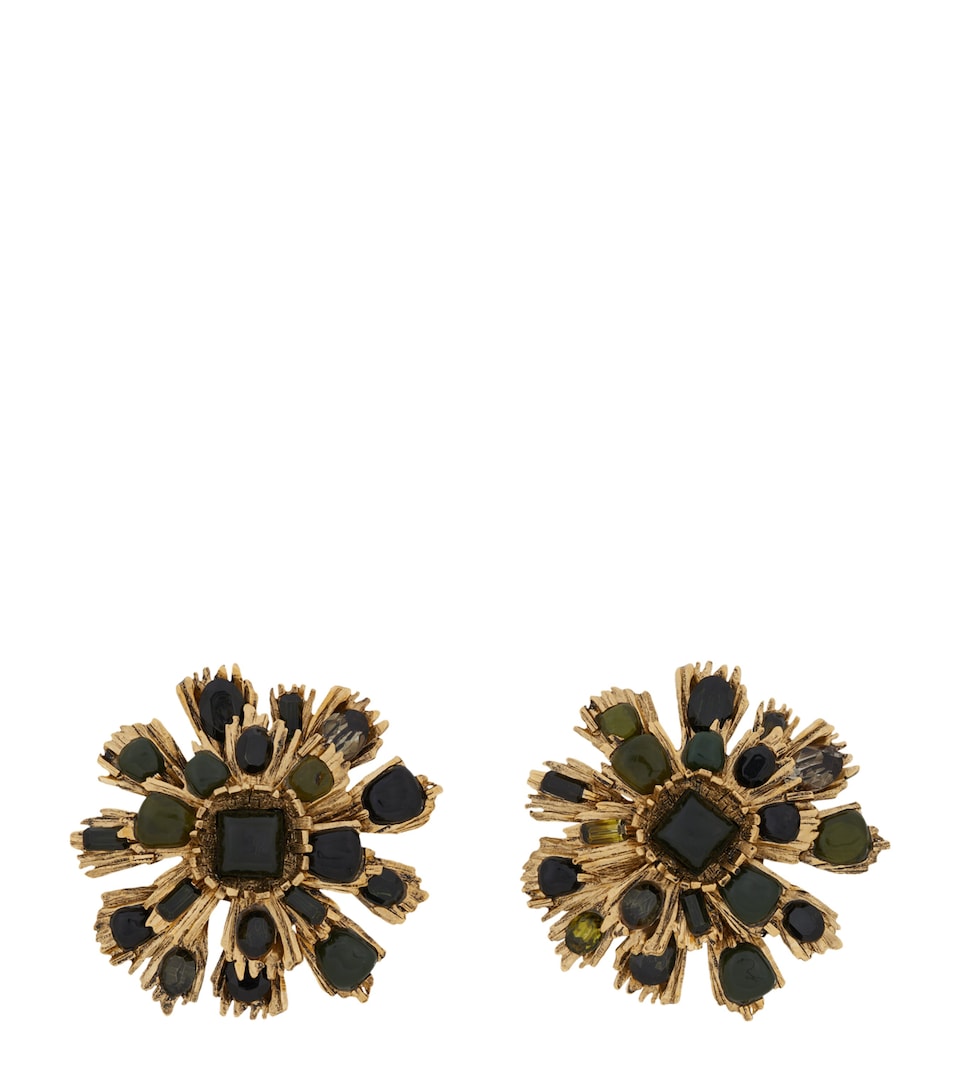 Saint Laurent Sunburst Clip-On Earrings