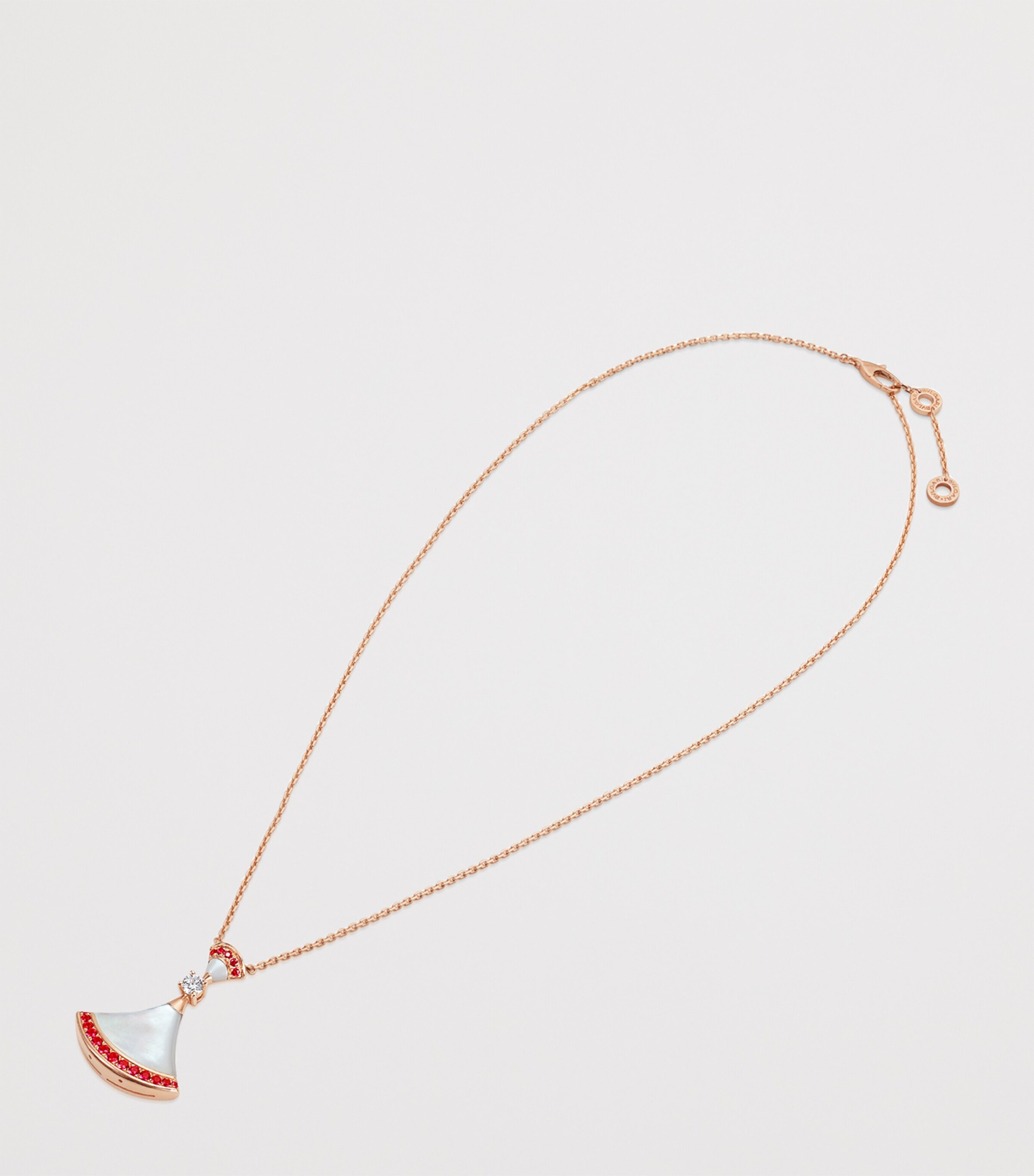 Bvlgari Rose Gold, Diamond, Ruby and Mother-of-Pearl Divas' Dream Necklace Pink Gold Image 2
