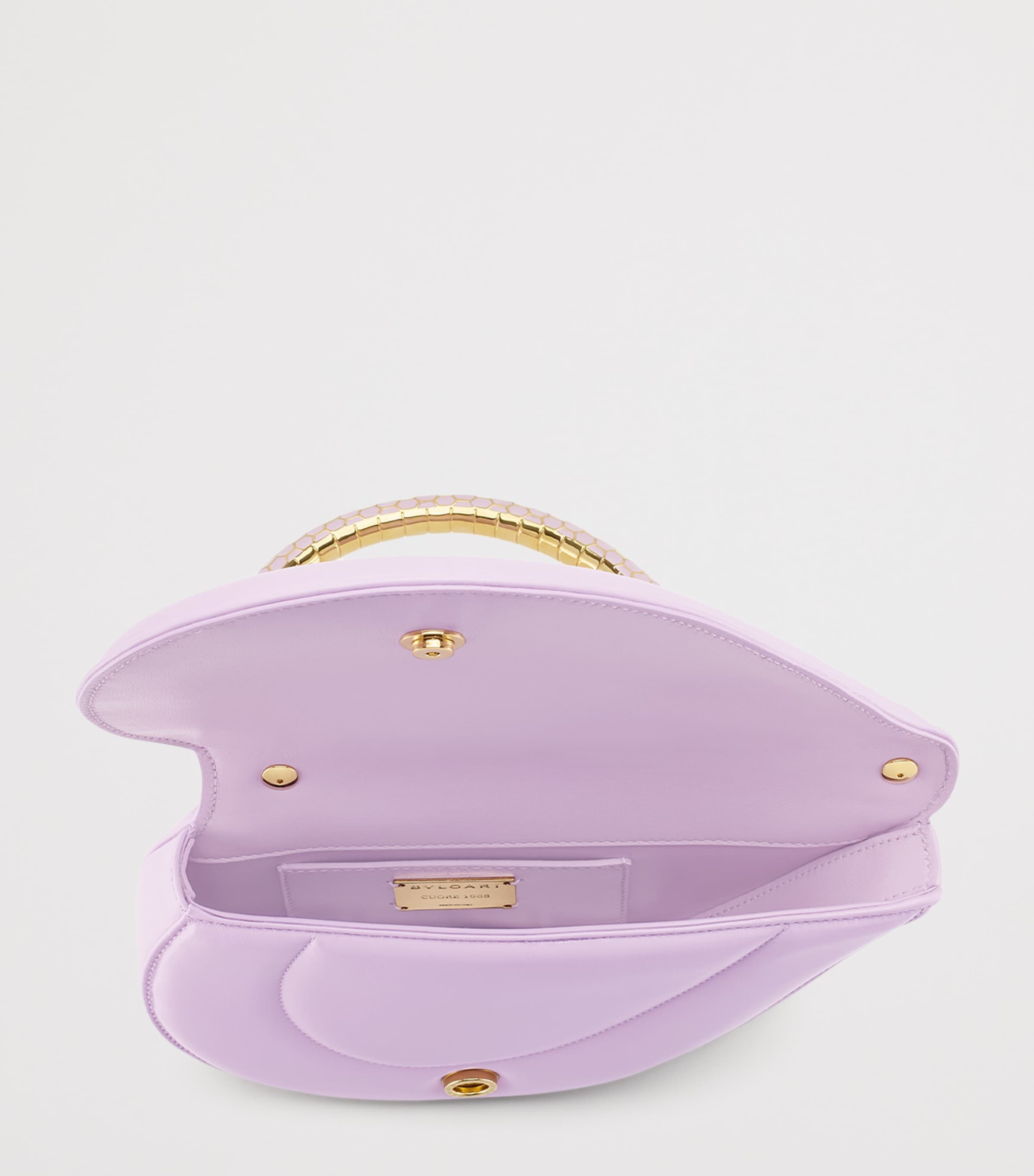 Bvlgari Calfskin Serpenti Cuore 1968 Top-Handle Bag Fuchsia Image 4