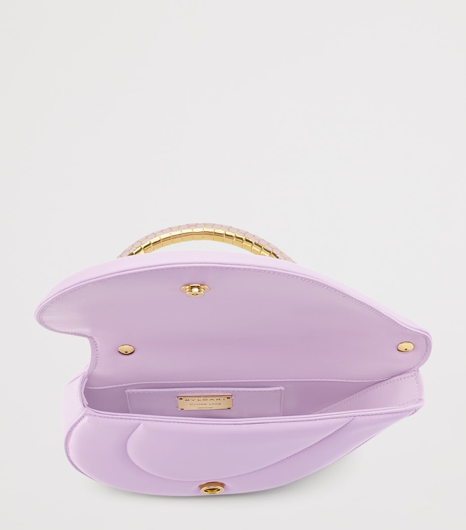 Bvlgari Calfskin Serpenti Cuore 1968 Top-Handle Bag Fuchsia Image 4