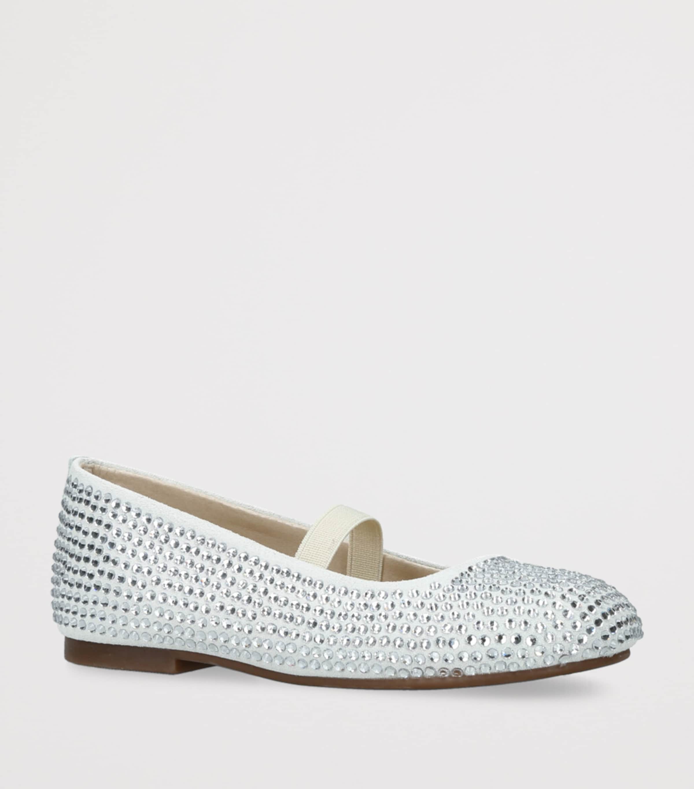 BabyWalker Leather Embellished Mary Janes White Image 3