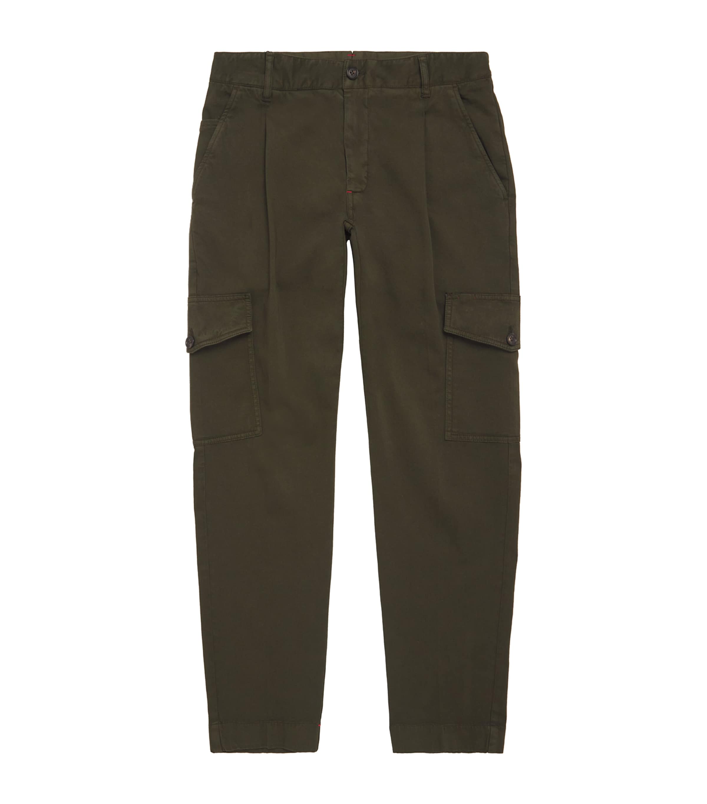 Isaia Sartorial Cargo Trousers In Green