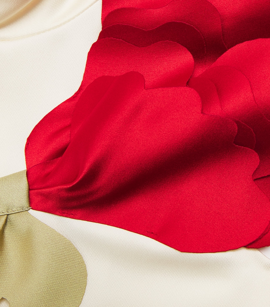 JESSIE AND JAMES Satin Kiss Me Over The Garden Fence Mini Dress (3-14 Years) Crème Satin Image 3