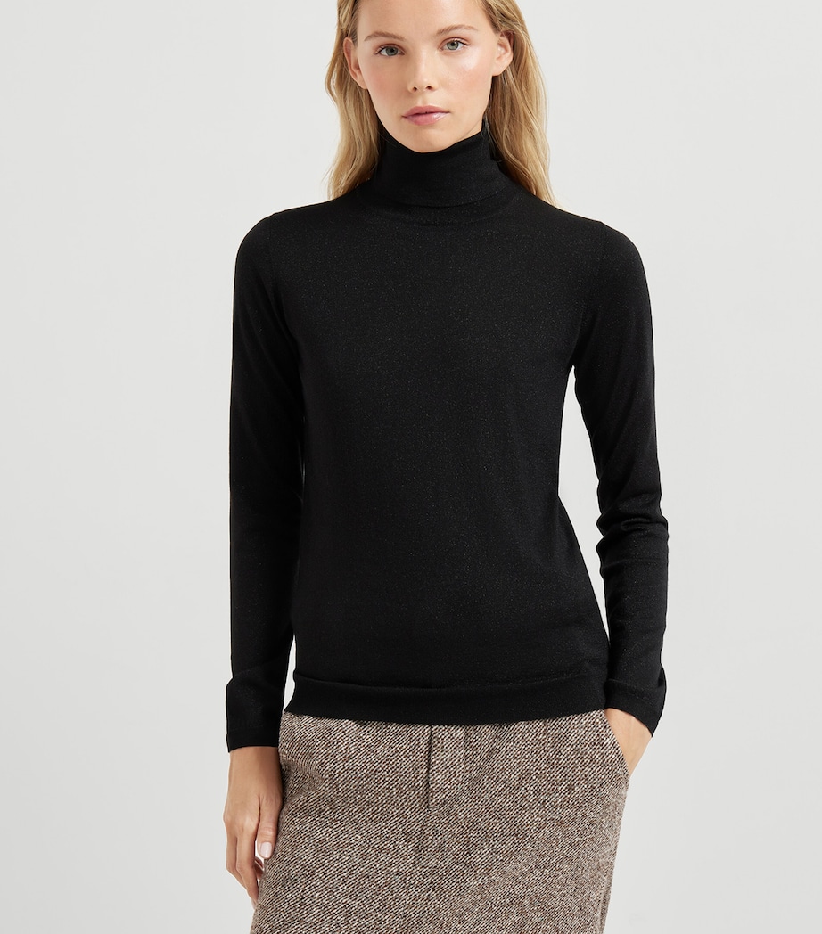 Cashmere-Silk-Blend Rollneck Sweater C101 Image 2