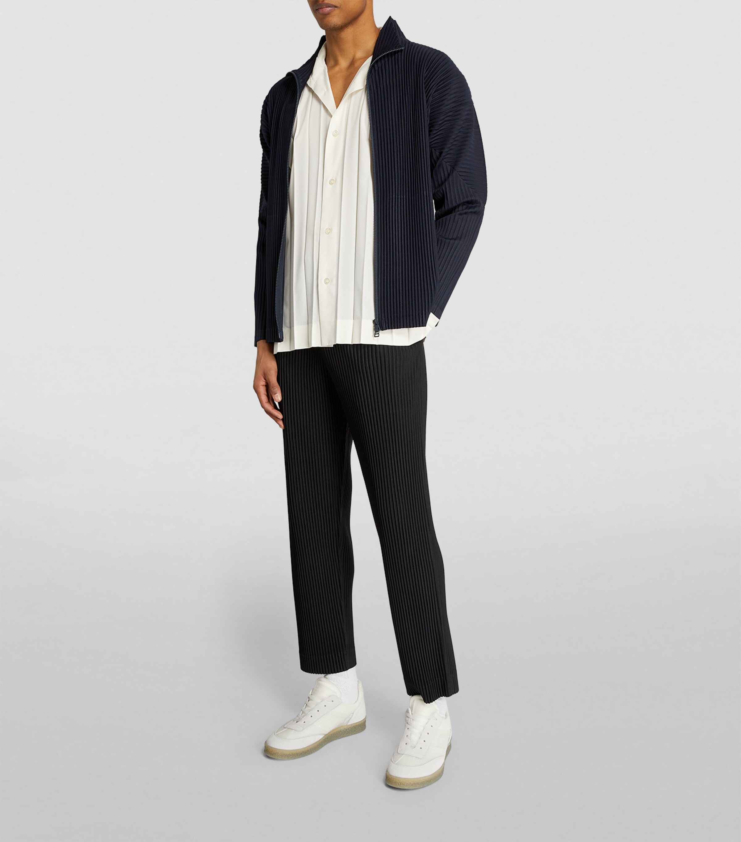 Homme Plissé Issey Miyake Pleated Zip-Up Cardigan | Harrods US