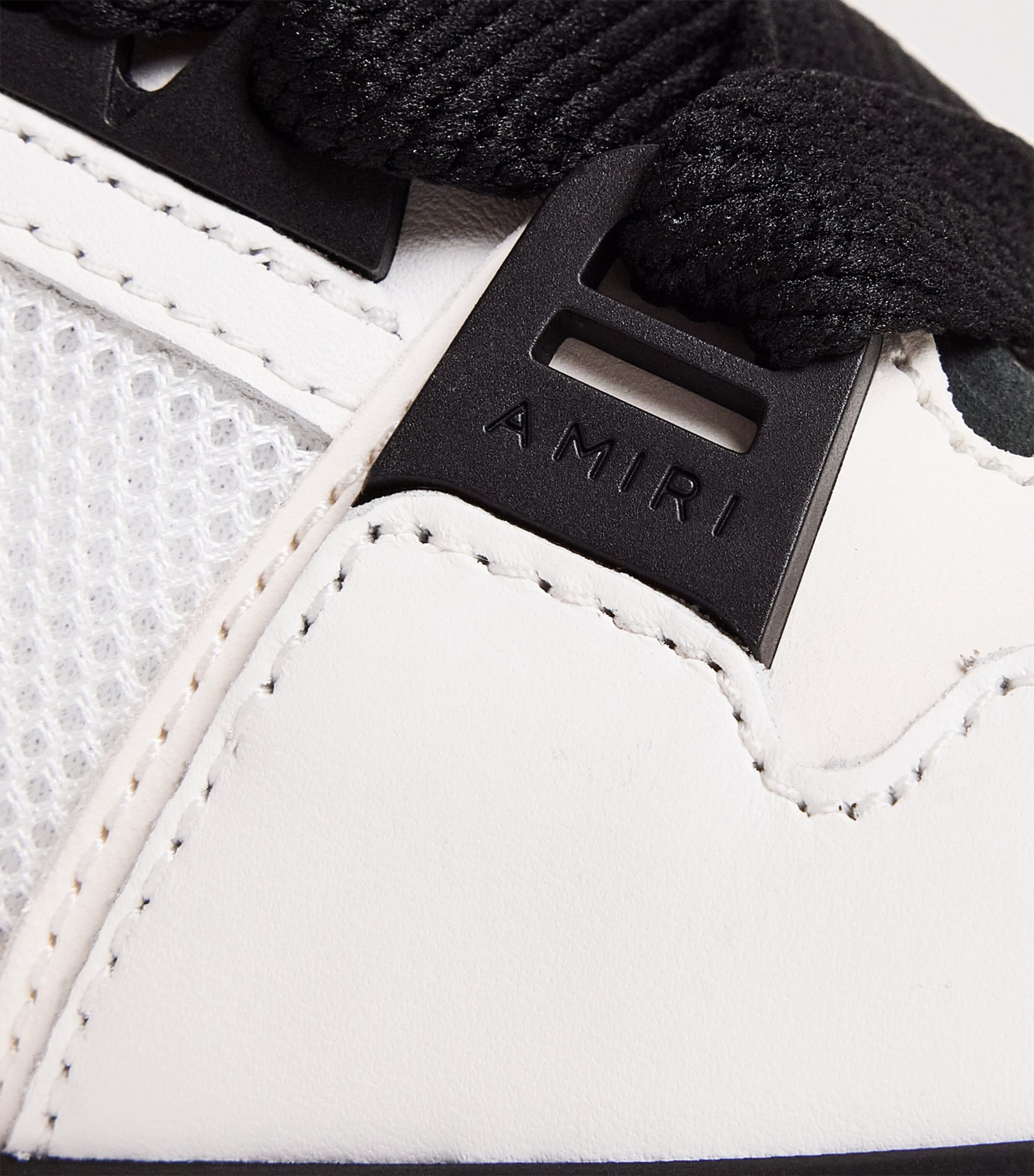 AMIRI Leather MA-1 Sneakers White/ Black Image 7