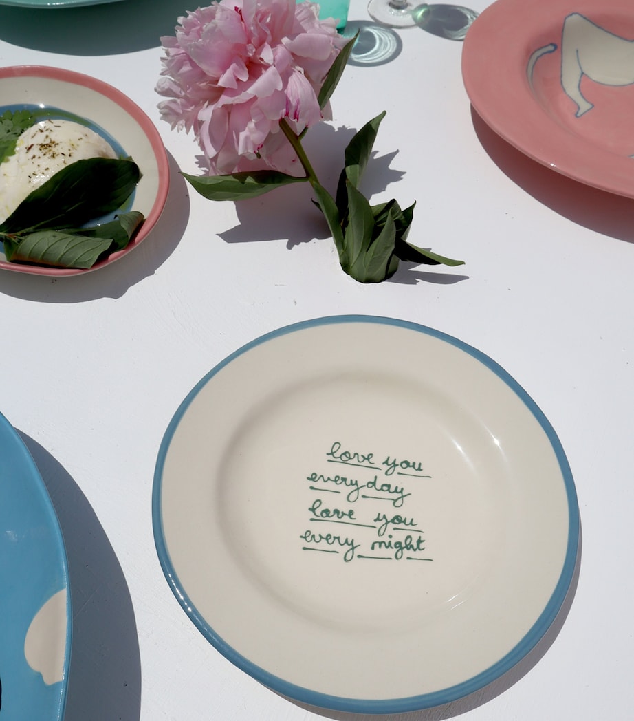 Love You Every Day Plate (22cm) GREEN AND BLUE Image 3