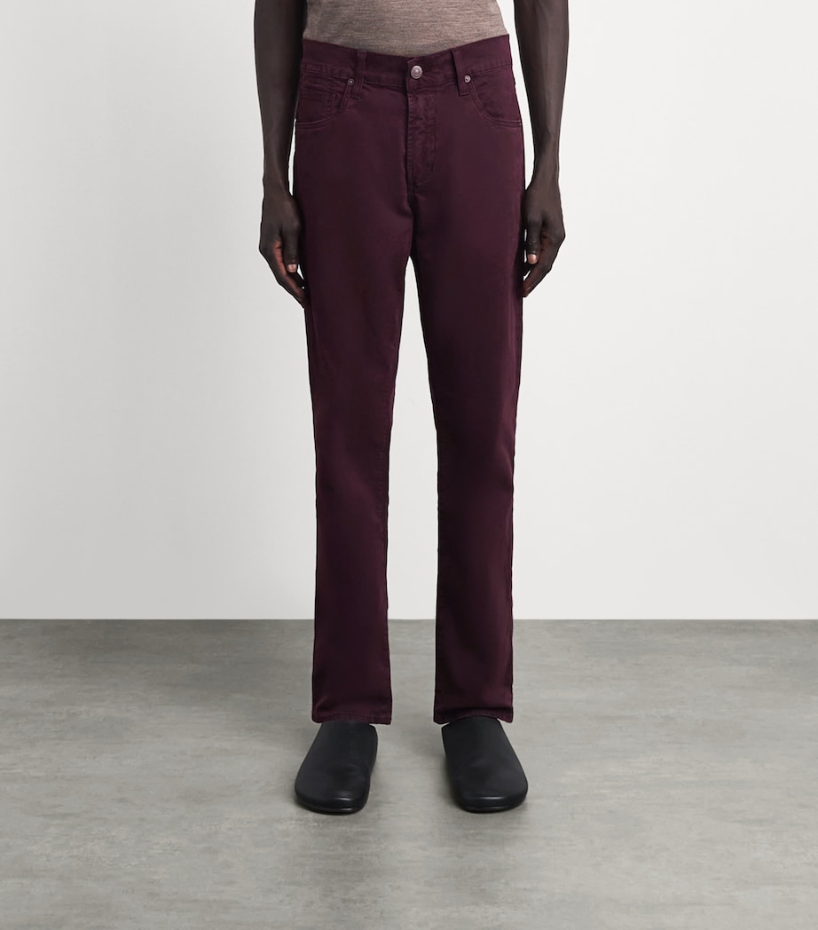 Citizens of Humanity Mens Gage Slim-Straight Jeans Burgundy Image 4