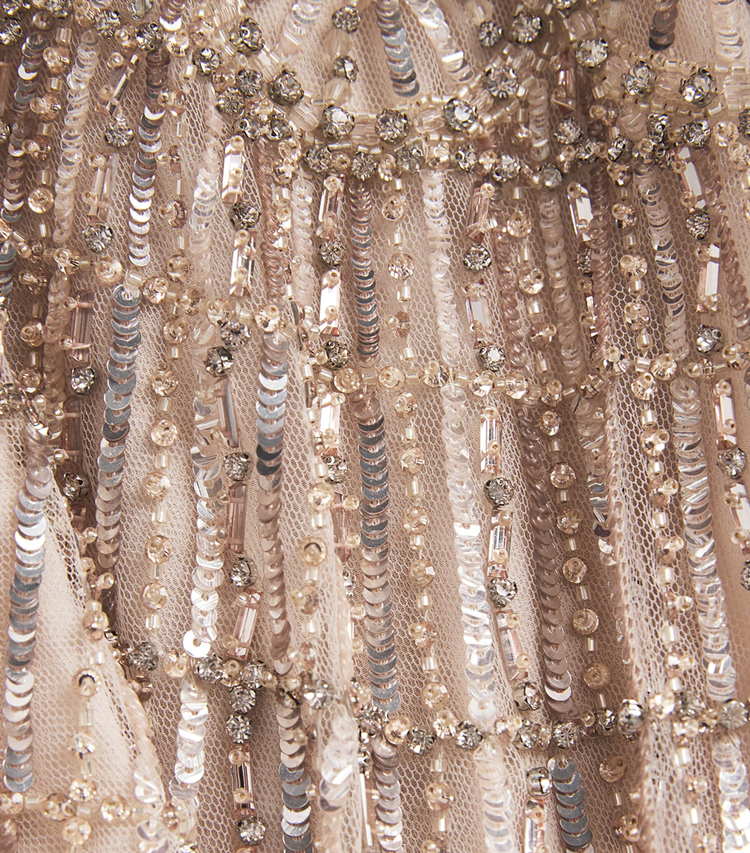 Zuhair Murad Womens Embellished Winter Garden Gown Whisper Pink Image 6
