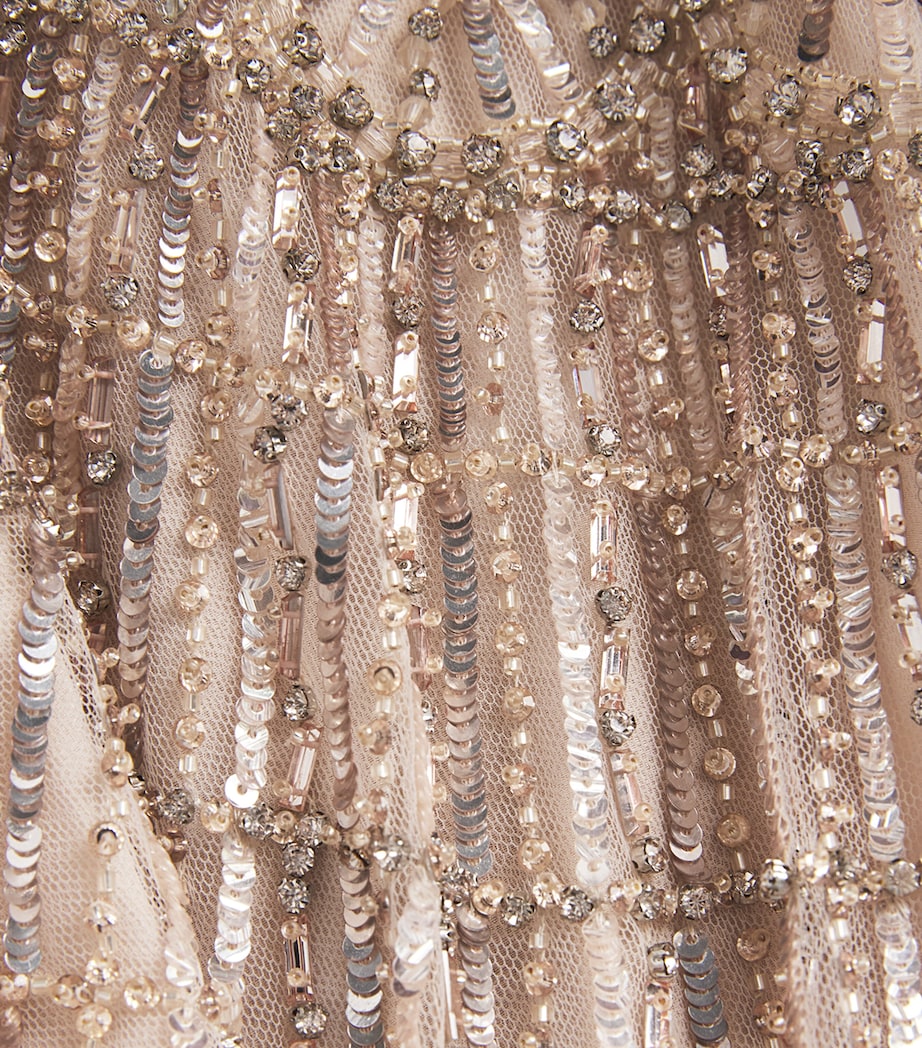 Zuhair Murad Womens Embellished Winter Garden Gown Whisper Pink Image 6