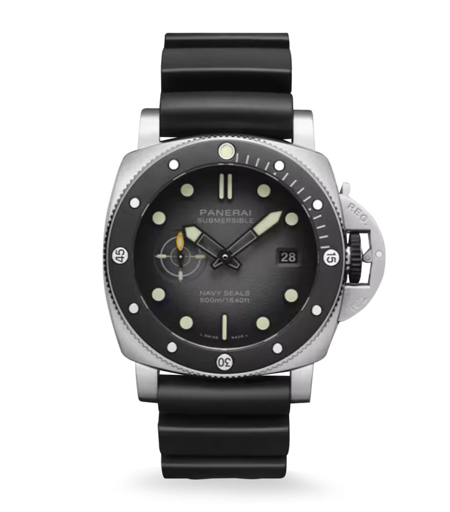 Panerai Stainless Steel Submersible Navy Seals Watch 44mm Black Image 1