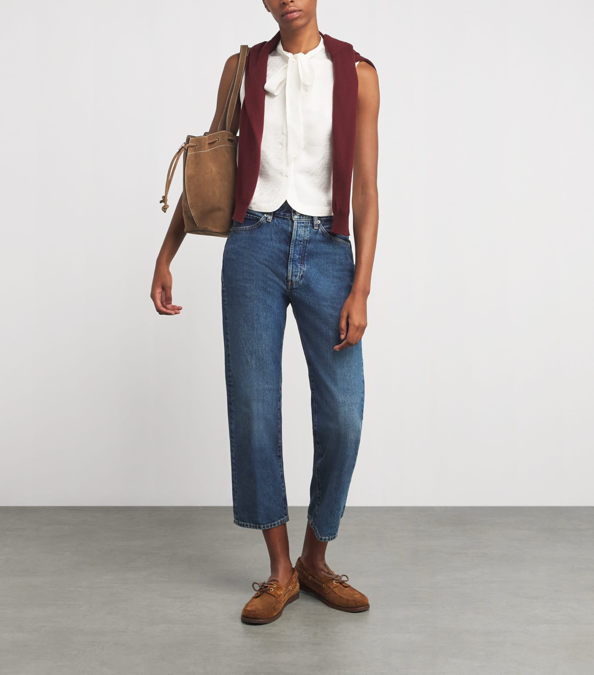 Lavallière-Neck Top ECRU Image 2