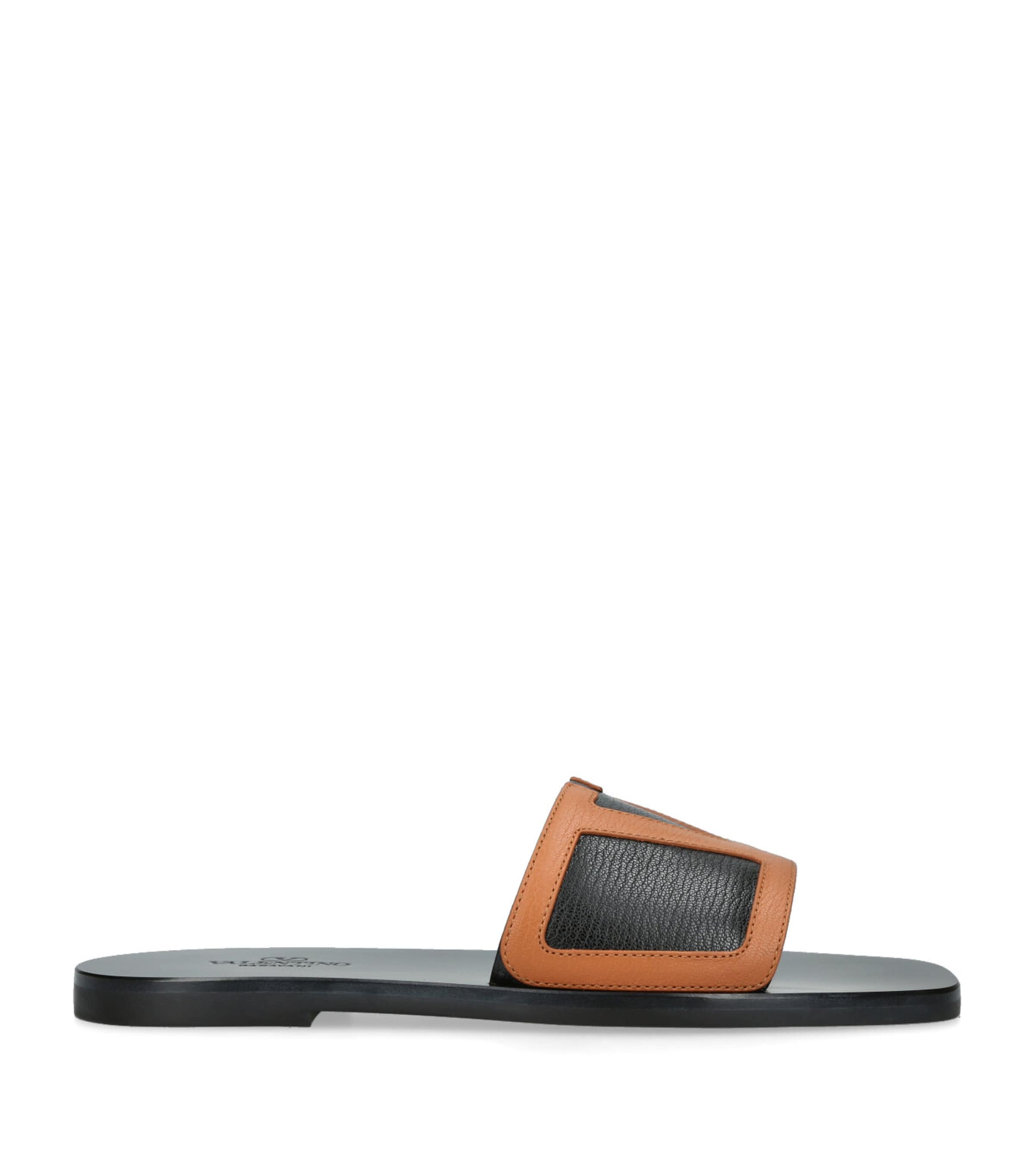 Shop Valentino Leather Viva Superstar Slides