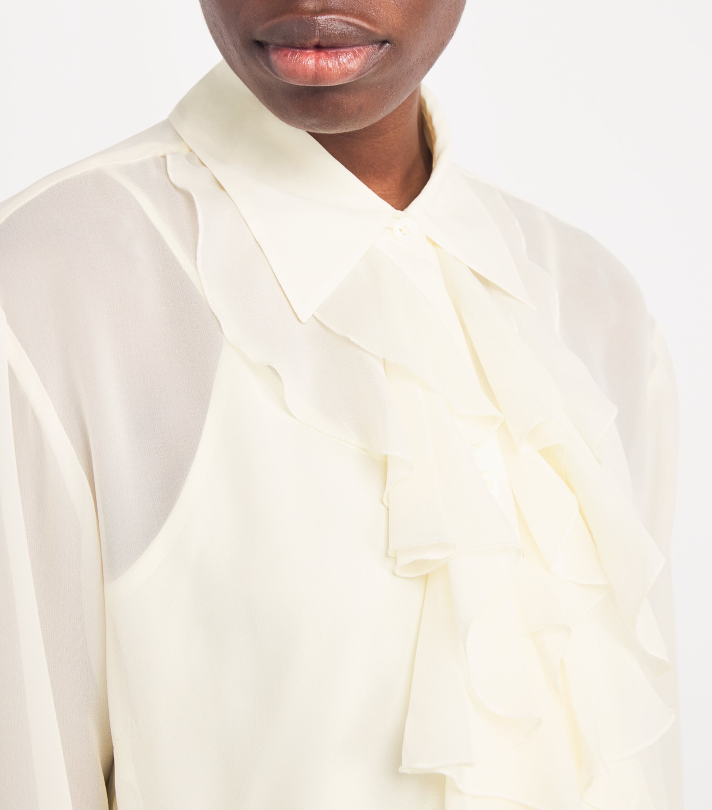 Silk Ruffle Midi Dress SILK SOLITARY STAR Image 6