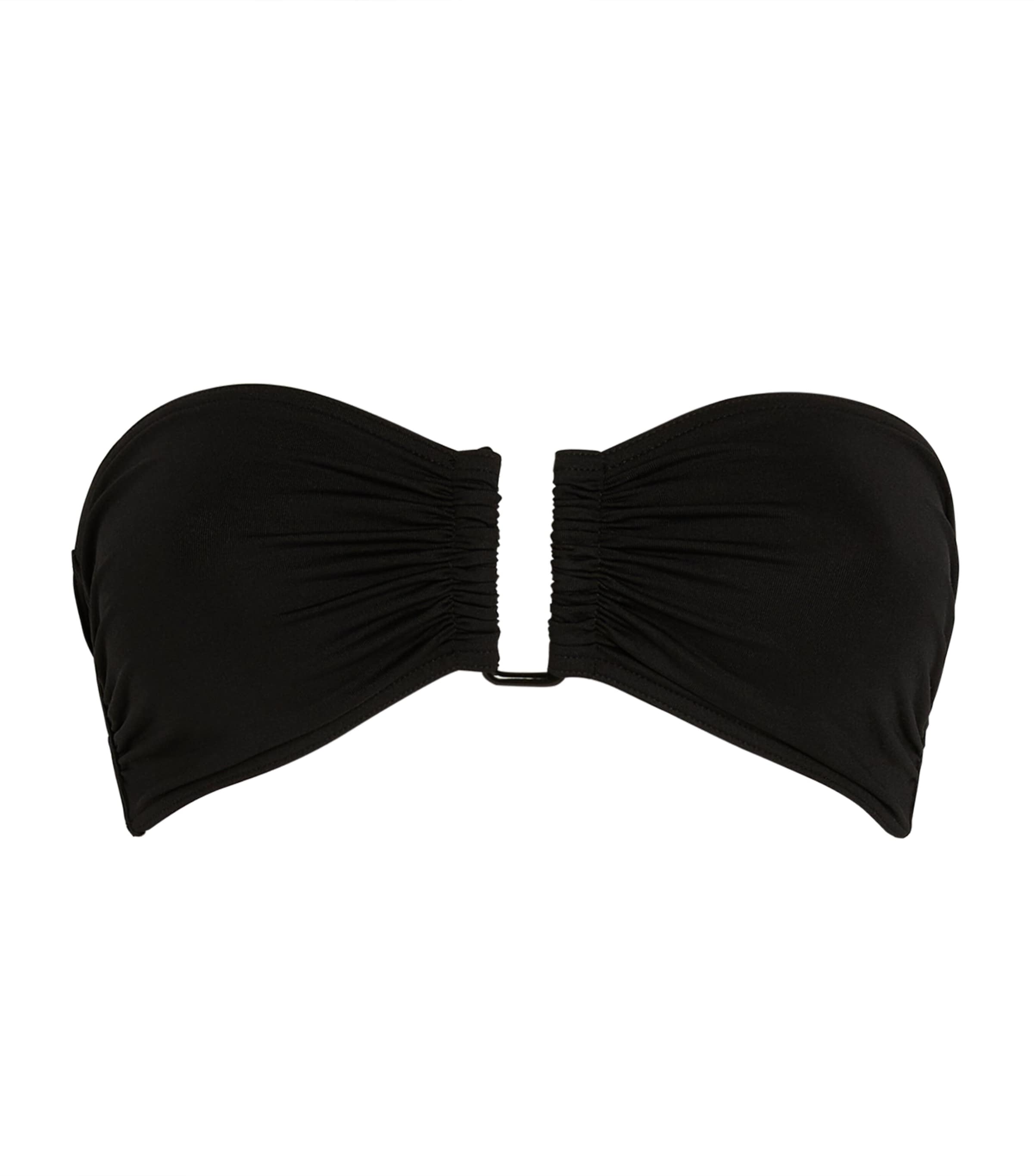 Eres Show Bandeau U-hardware Bikini Top In Black