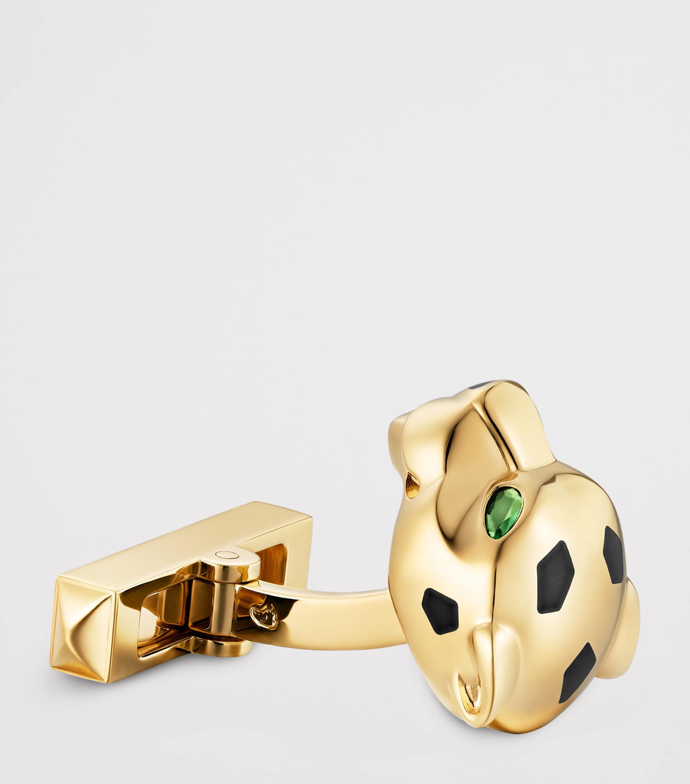 Cartier Yellow Gold, Tsavorite and Black Lacquer Panthère de Cartier Cufflinks Yellow Gold Image 3