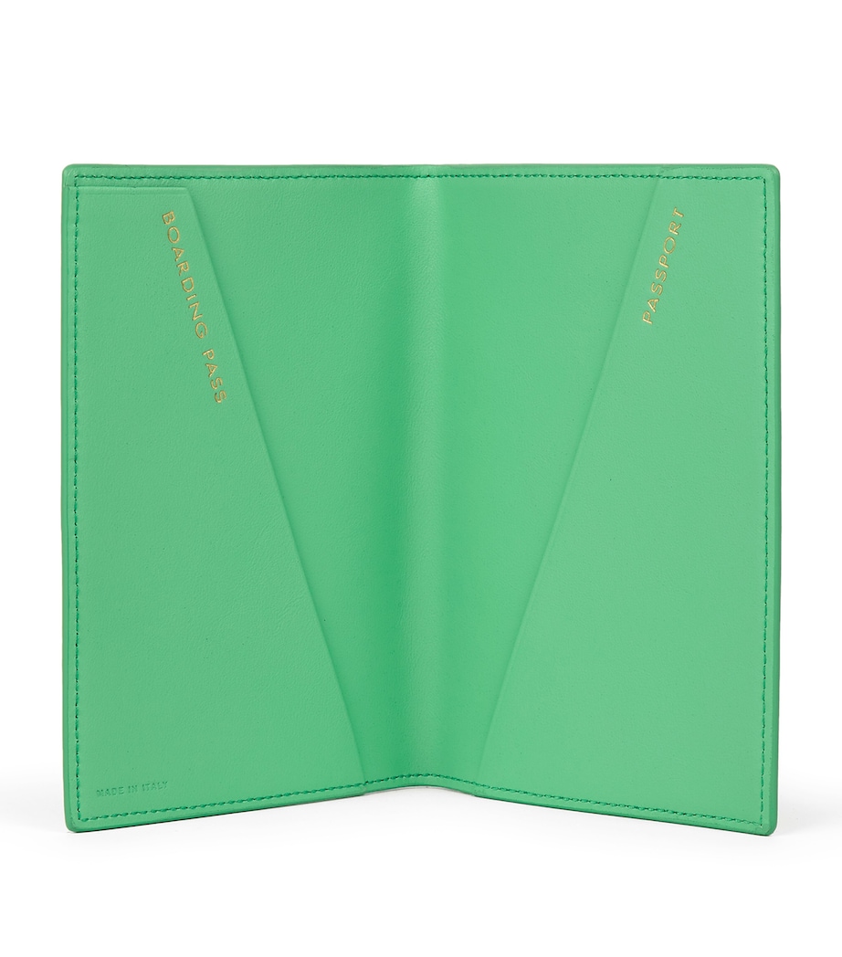 Smythson Leather Panama Passport Cover Shamrock Image 2