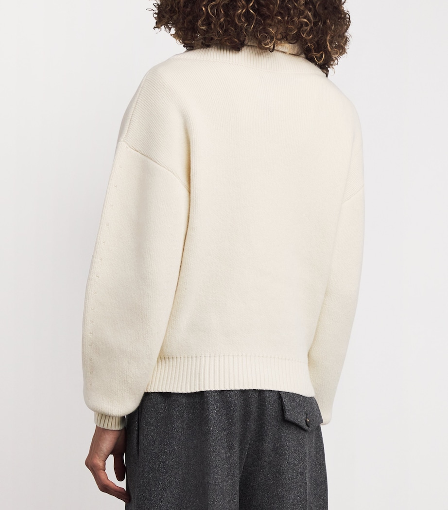 Wool Maille Sweater 110 OFF-WHITE Image 4