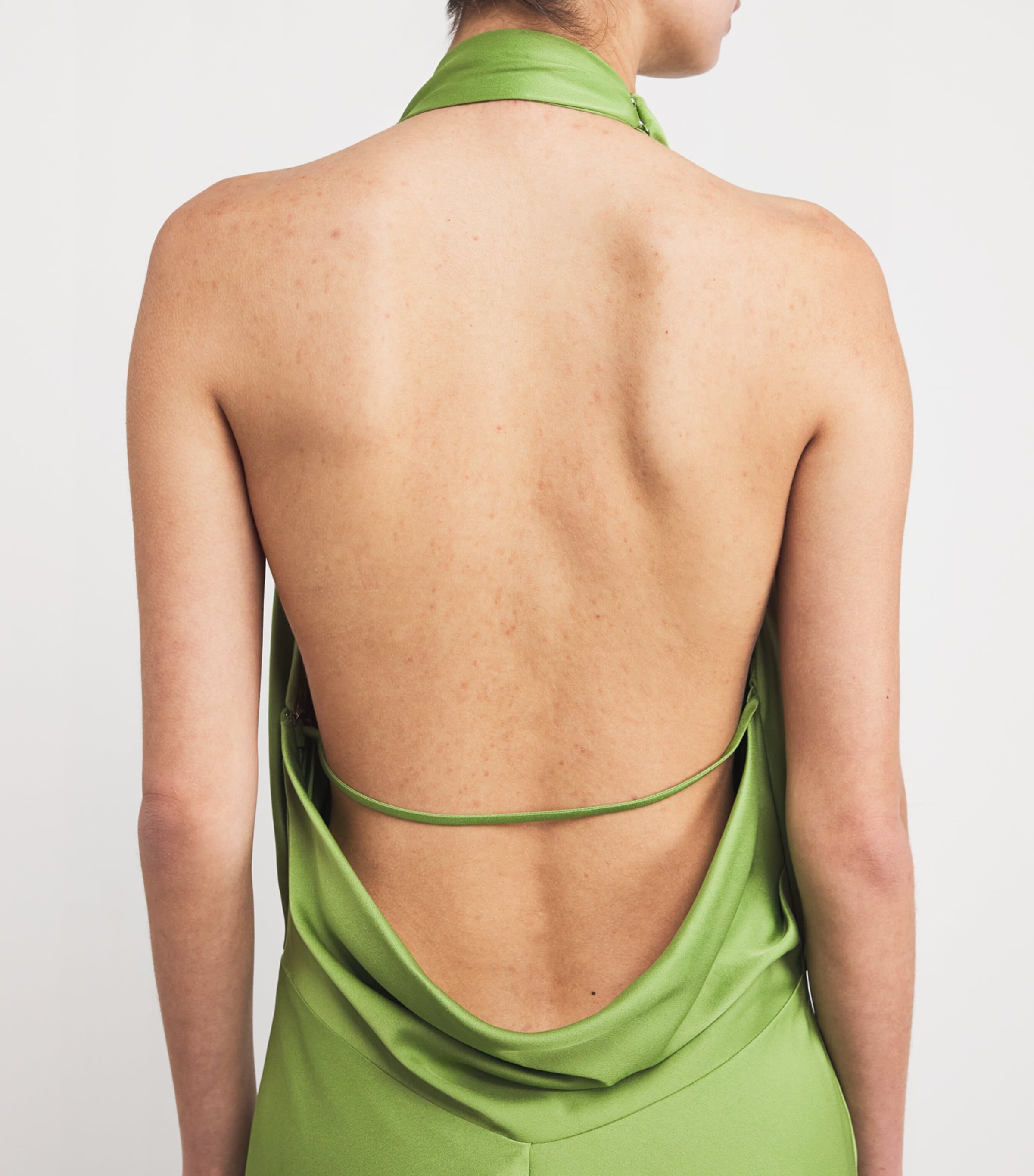 Simkhai Womens Satin Reannon Gown Deep Peridot Image 4