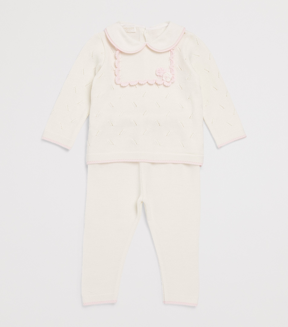 Wool Floral Sweater and Trousers Set (1-24 Months) BL Image 3