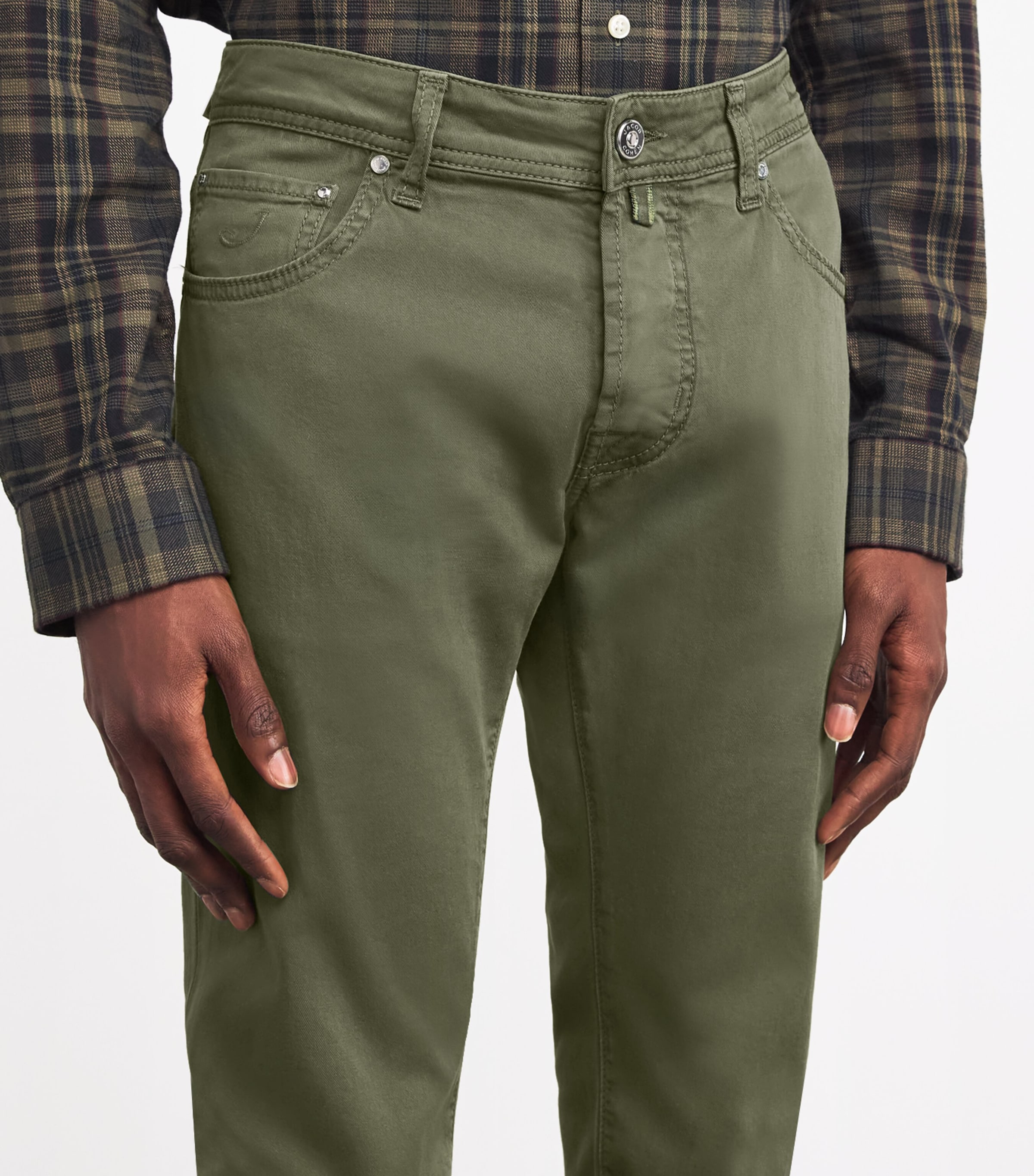 Stretch-Cotton Nick Slim Chinos R41-GREEN Image 6