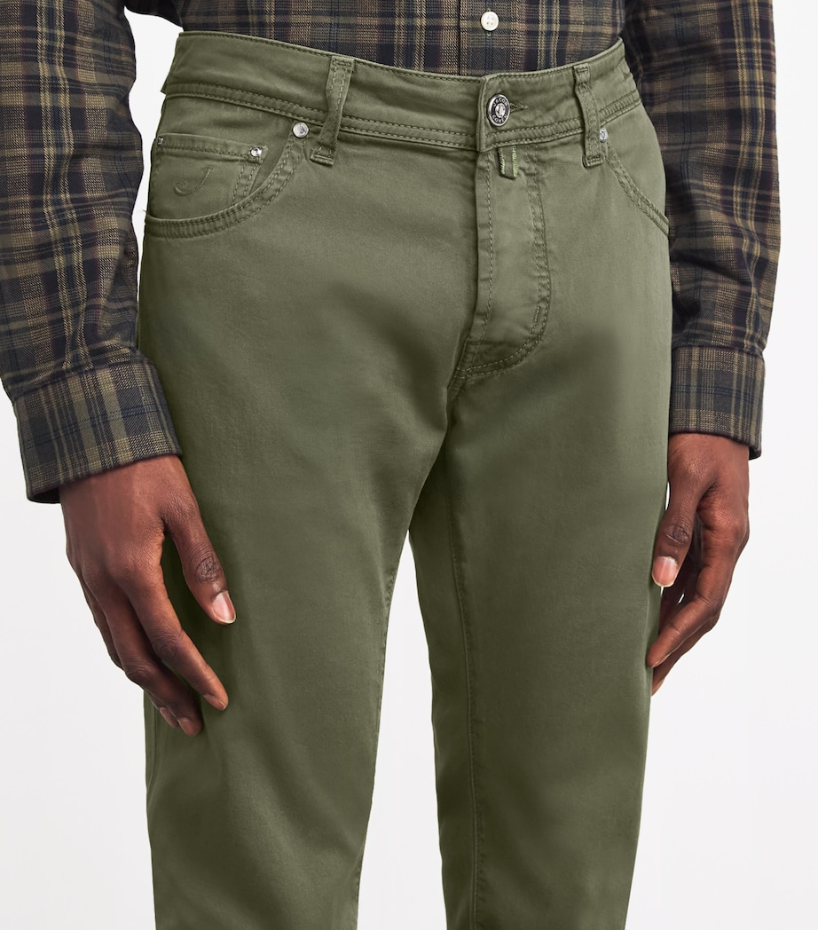 Stretch-Cotton Nick Slim Chinos R41-GREEN Image 6
