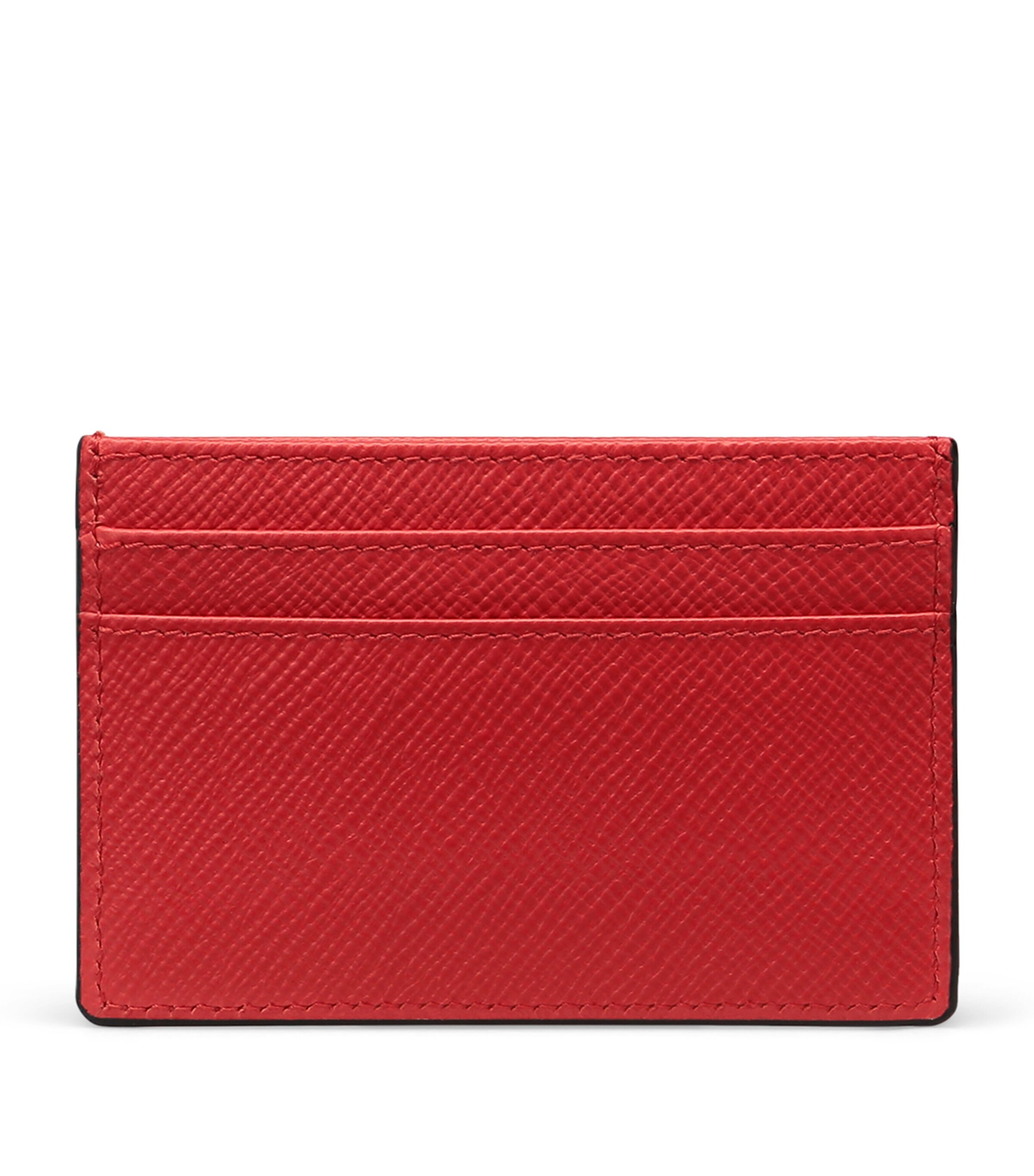 Panama Leather Card Holder SCARLET RED Image 2