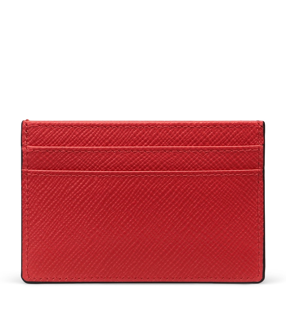 Panama Leather Card Holder SCARLET RED Image 2