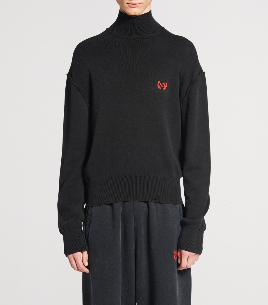 Balenciaga Mens Cotton-Silk Oversized Sweater Image 2