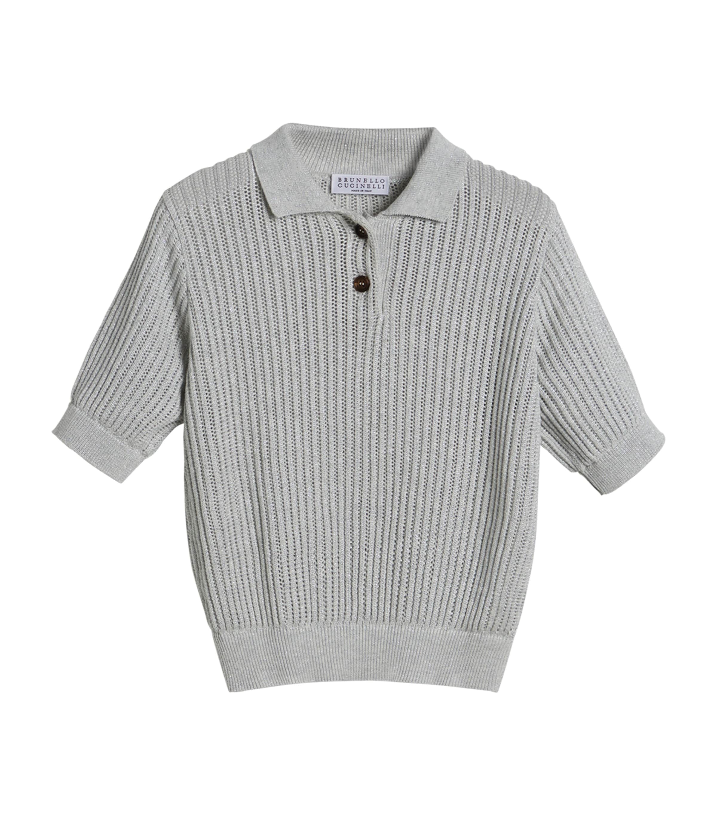 Brunello Cucinelli Cotton-blend Knit Polo Shirt