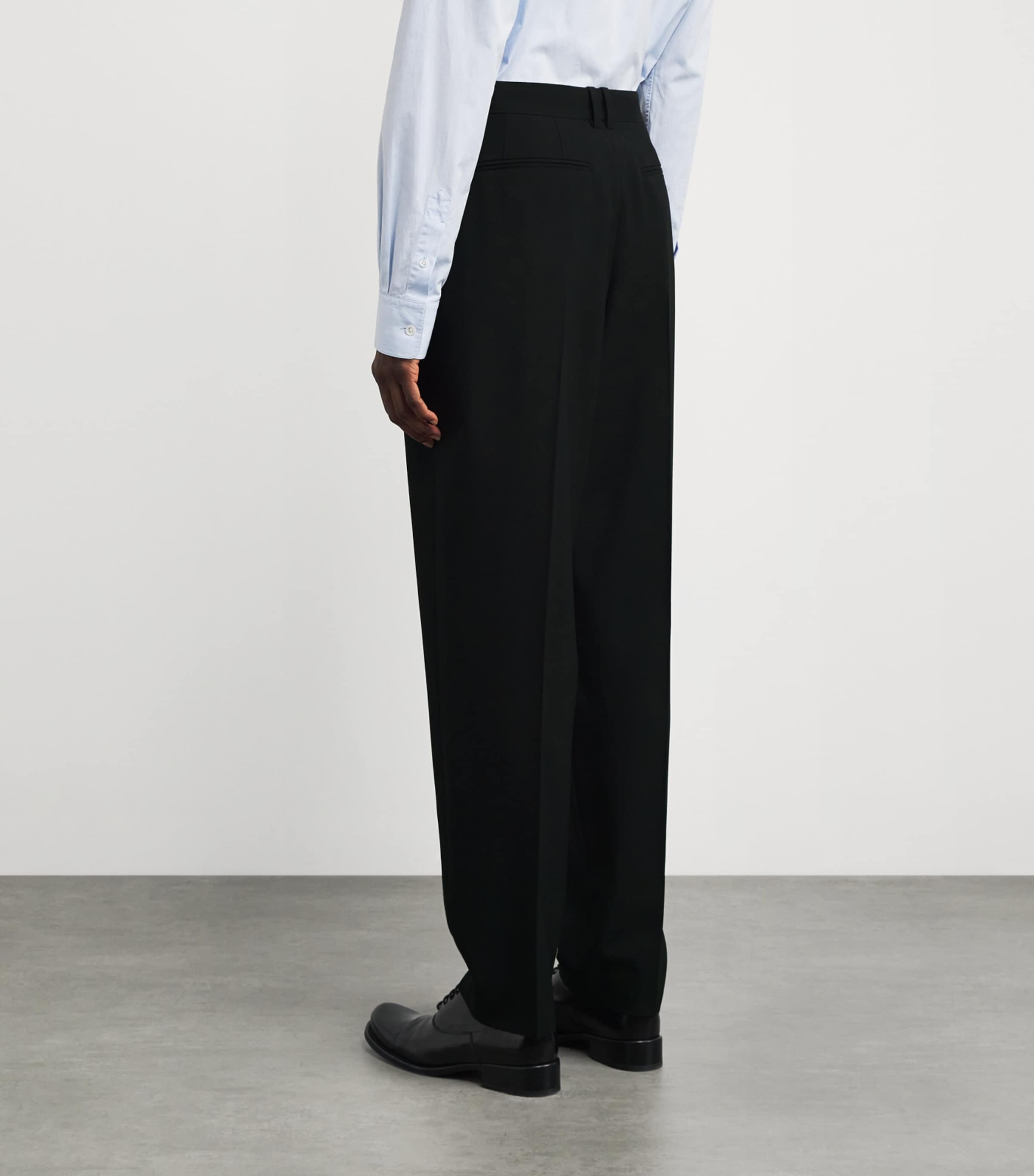 Treve Wool Tailored Trousers BLACK Image 4