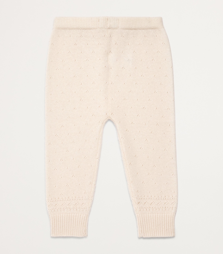 Cashmere Pointelle Trousers (0-24 Months) IVORY Image 2