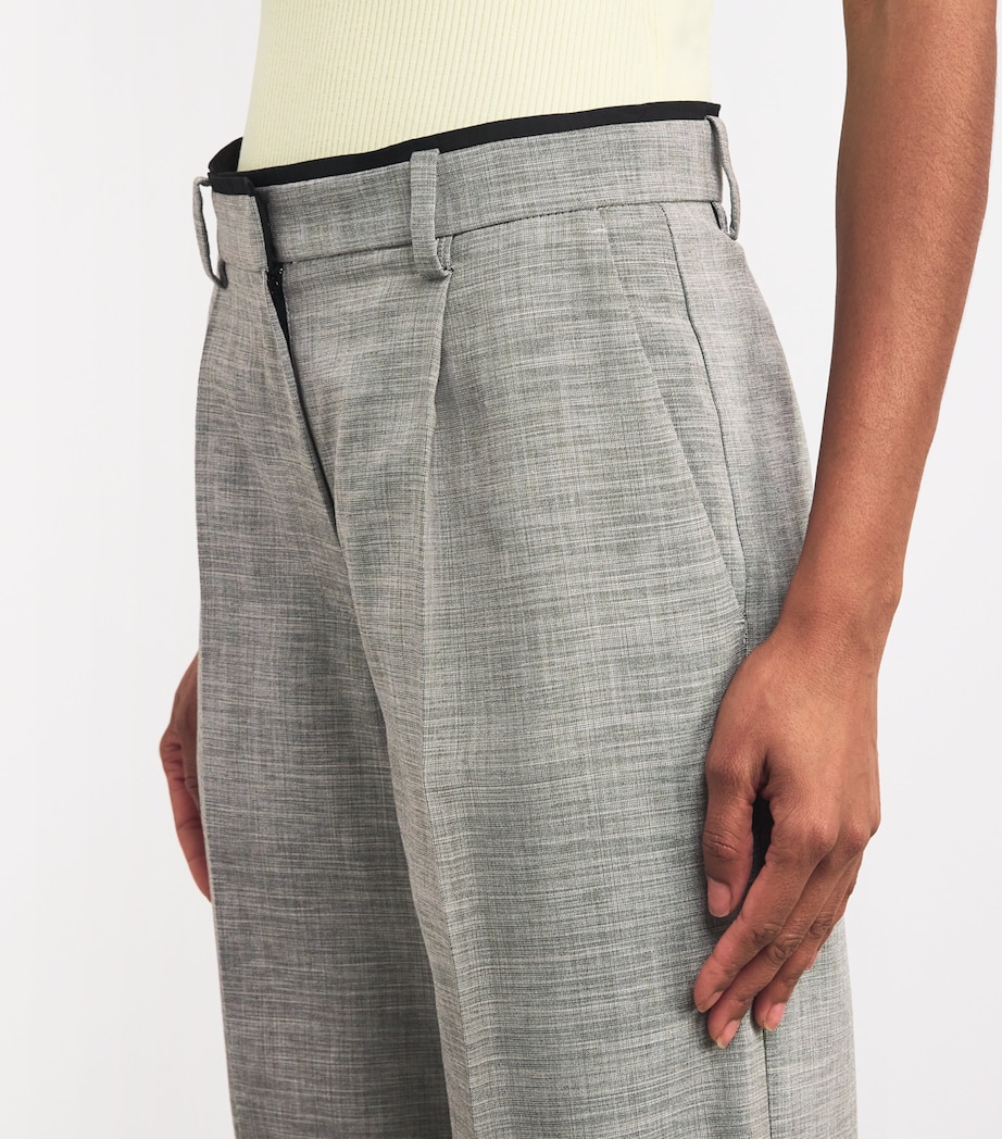 Wide-Leg Tailored Trousers GREY Image 6