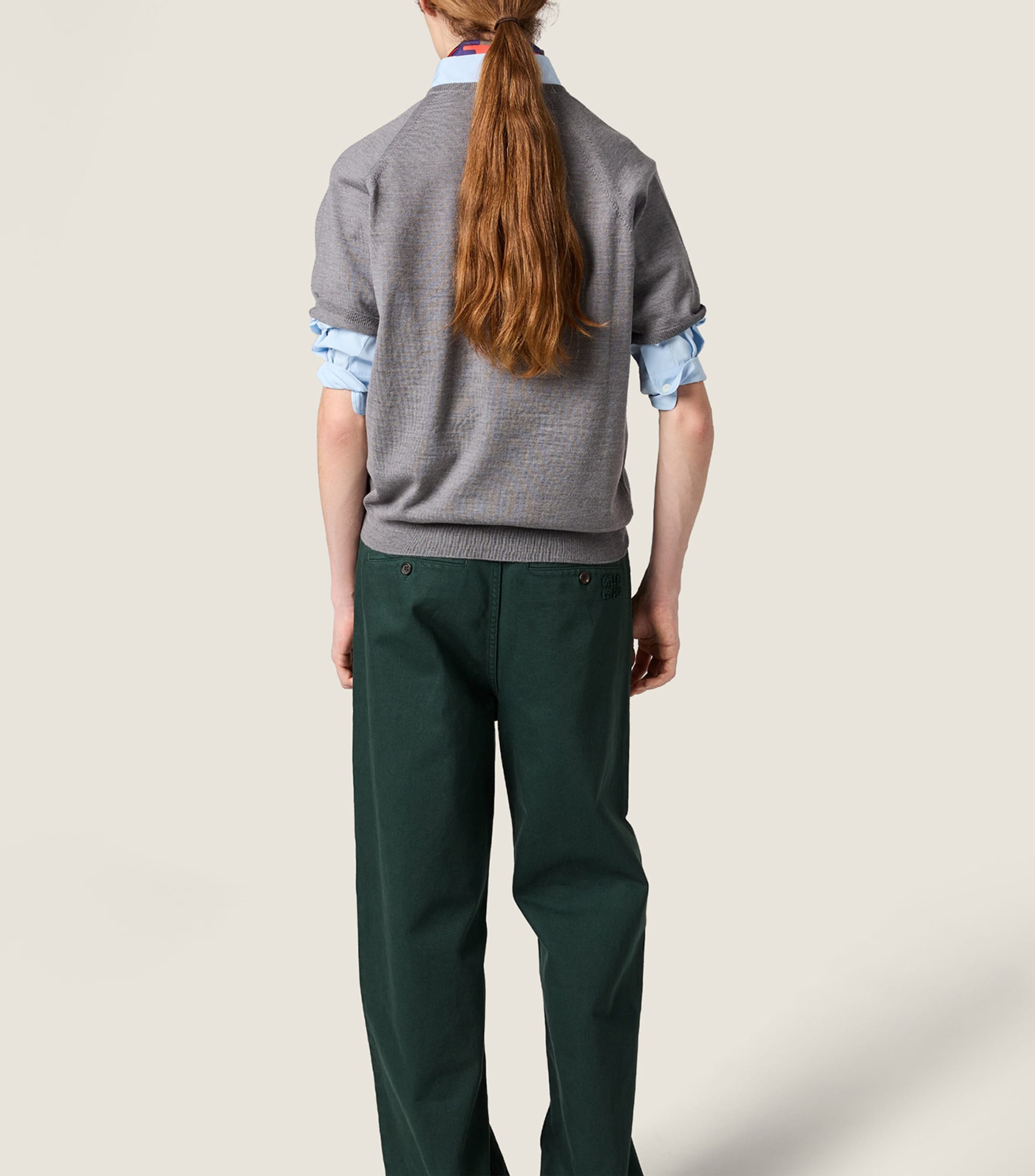 Miu Miu Womens Fleece Wool Logo Sweater Image 3