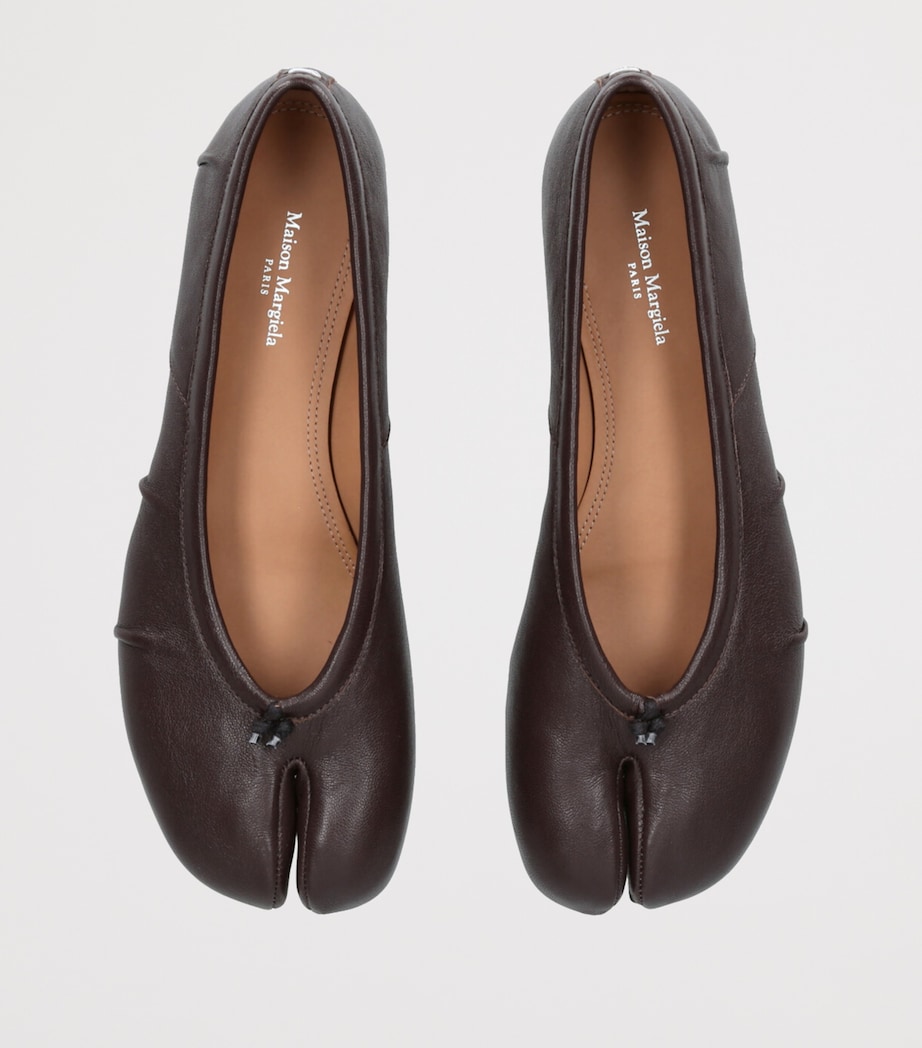 Leather Tabi Ballet Flats DARK BROWN Image 5